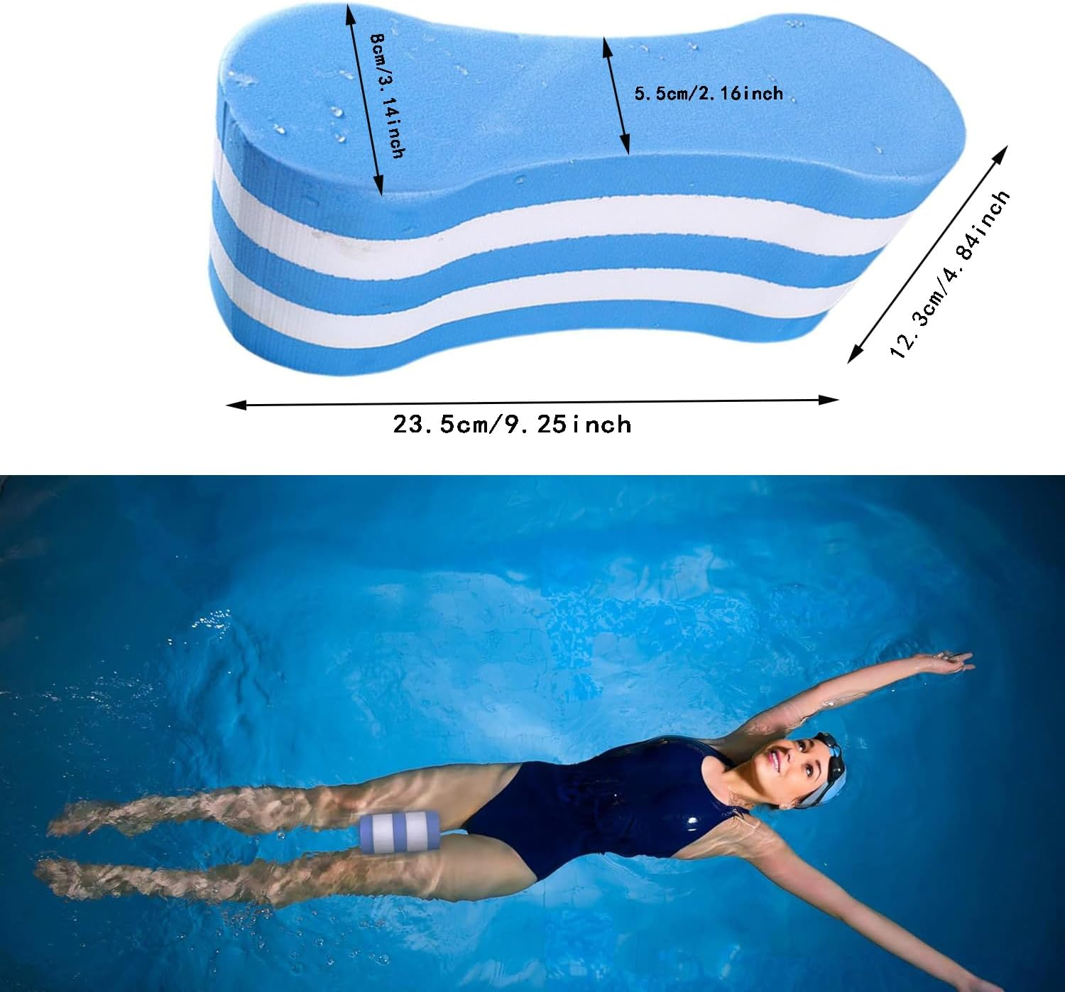 Swimming Float Kickboard, EVA 5-Layer Pull Buoy, Pool Training Aid for Legs and HIPS image number 5