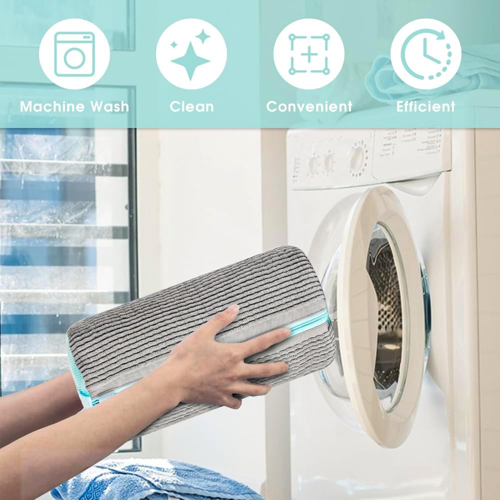 Sonicefit 2PCS Shoe Washing Machine Bag - 2024 New Reusable Mesh Laundry Bag for All Shoes, Adjustable and 360&deg; Cleaning, Sneaker Wash Bag - Blue image number 2