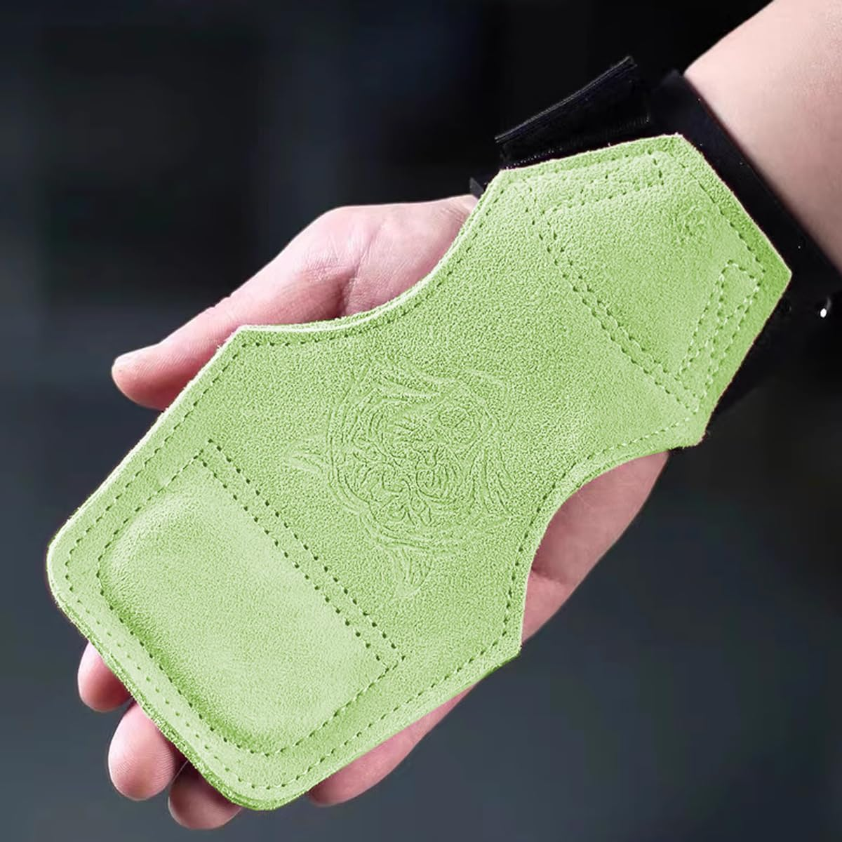 TAVIEW Weight Lifting Wrist Hooks Straps for Maximum Grip Support for Women (Macaron Green) image number 1