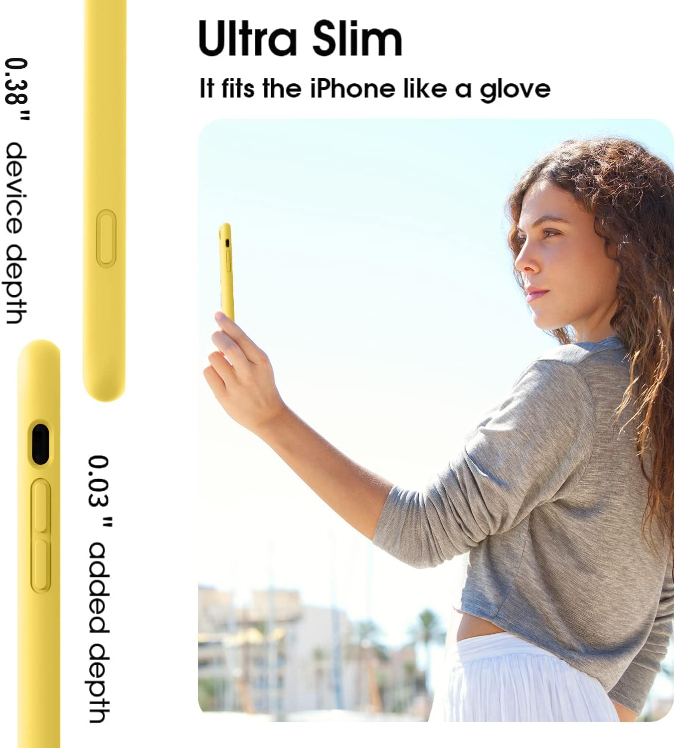 Vooii Iphone Xs Case, Iphone X Case, Soft Liquid Silicone Slim Rubber Full Body Protective Iphone Xs/X Case Cover (With Soft Microfiber Lining) Design for Iphone X Iphone Xs - Lemon Yellow - Lavender Purple image number 6