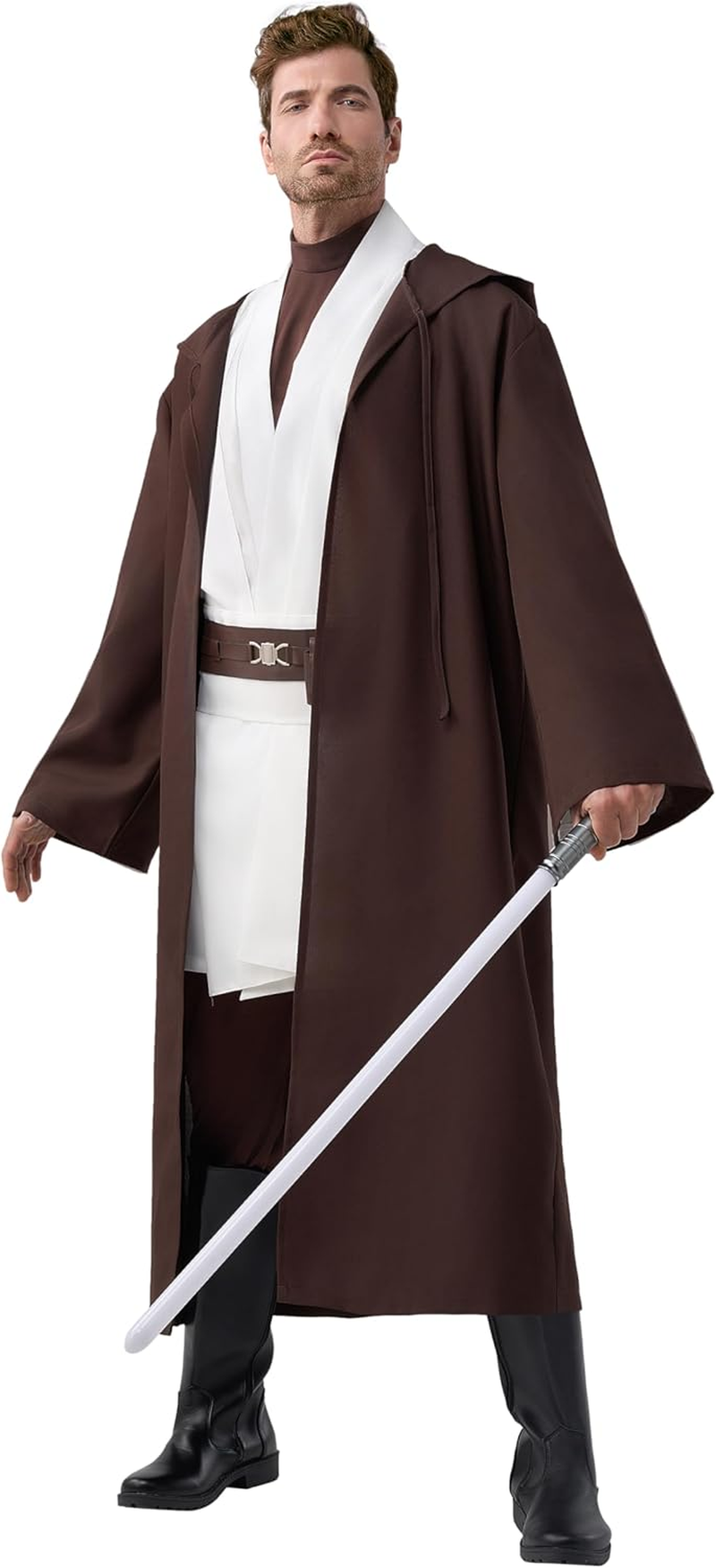 Spooktacular Creations Men'S Tunic Costume, Tunic Hooded Robe for Adult Halloween Costume image number 5