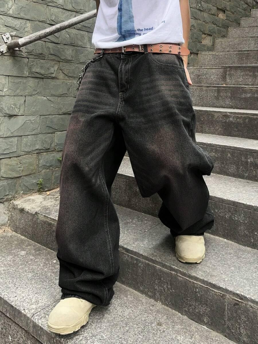 Boy Skinny Jeans Fit Ripped Destroyed Distressed Stretch Slim Jeans Pants image number 3