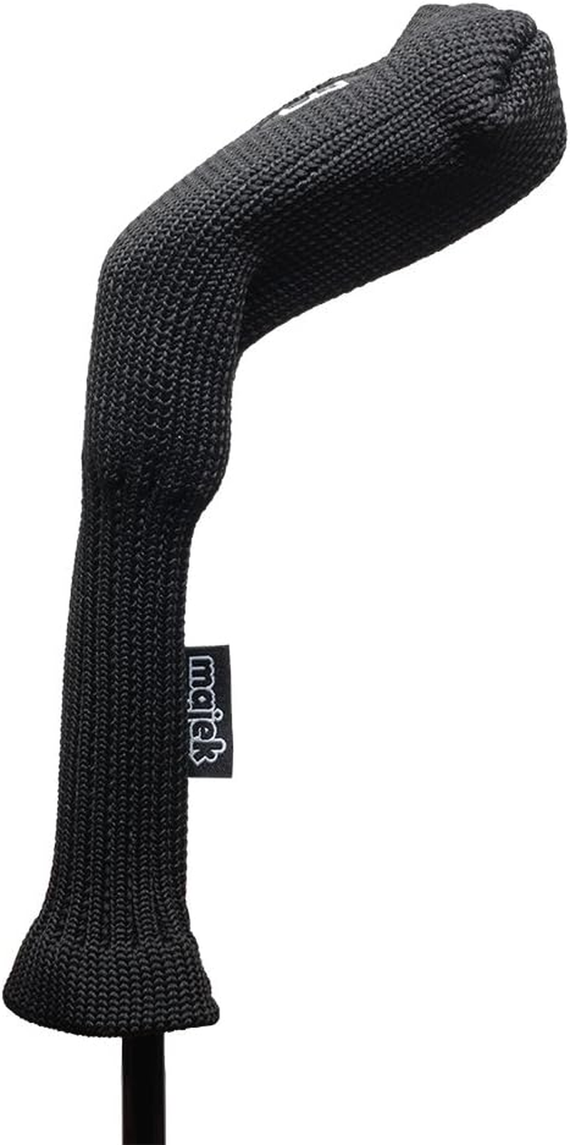 Majek All Hybrid Head Cover Golf Club Black Sleek Tight Fit Headcover Set 3-PW Acrylic Head Covers 3 4 5 6 7 8 9 PW Easy to See Large White Embroidered Numbers image number 3