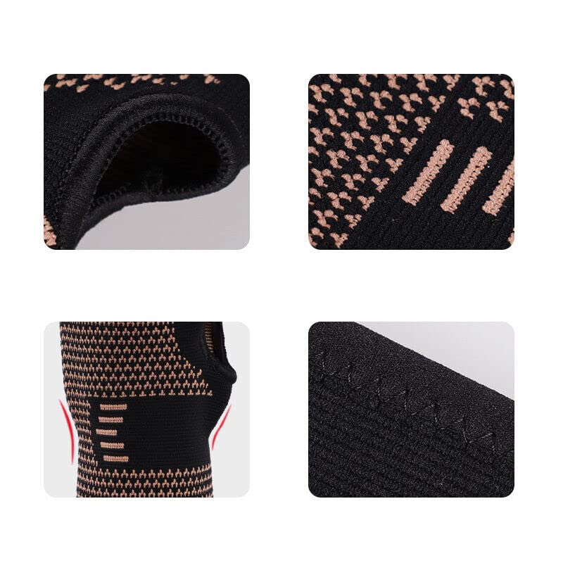 AIMALL Copper Wrist & Hand Compression Sleeve Support Arthritis Gloves Hand Palm Brace for Carpal Tunnel, Sports, Work - Breathable, Anti-Microbial, Adjustable Fit - Size S (6.3-7.5 Inches) image number 4