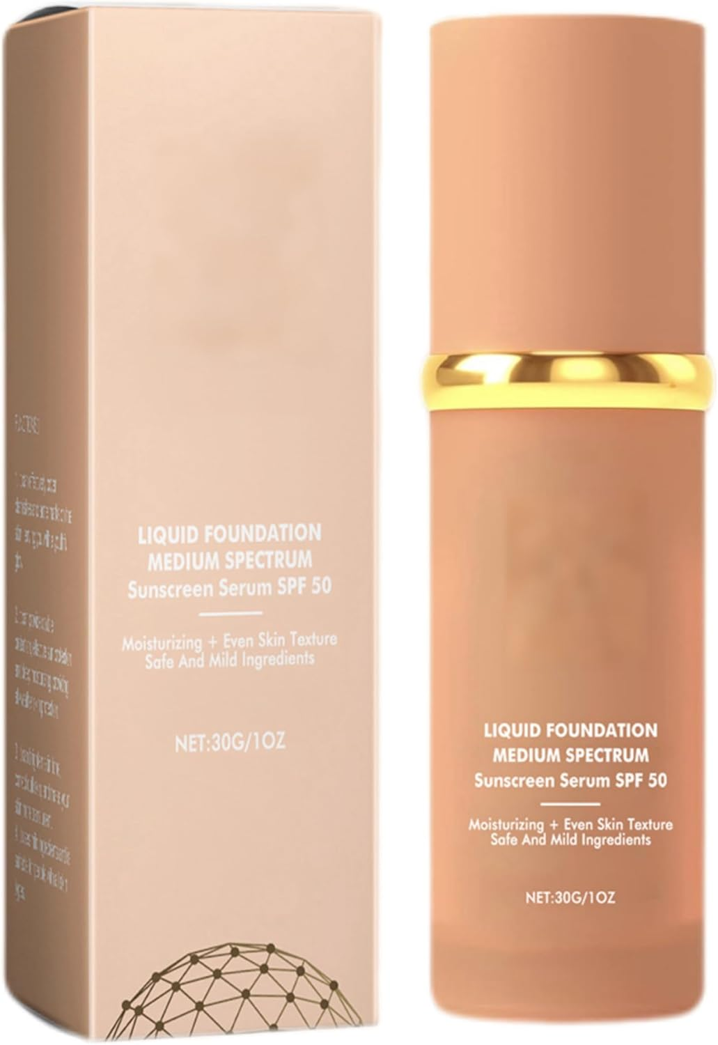 Herbs Boat 4-In-1 Color Changing Foundation, Medium Spectrum Foundation Makeup, Full Coverage Concealer Color Changing Foundation, Long-Lasting & Waterproof for All Skin (1Pcs) image number 2