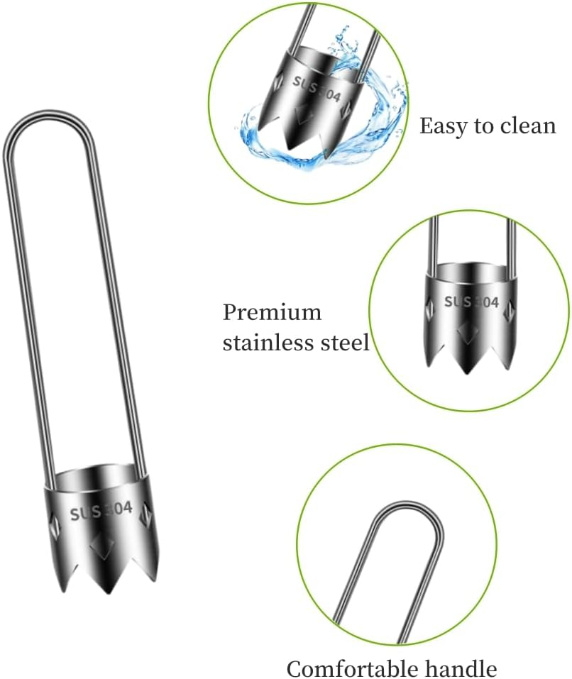 1 Pcs Red Bell Pepper Seed Corer, 2024 Upgraded Stainless Steel Fruit Corer,Red Bell Peppers Cutter,Pepper Seed Remover Tool,Bell Pepper Corer Tool for Vegetables Fruit Corer,Creative Kitchen Gadget