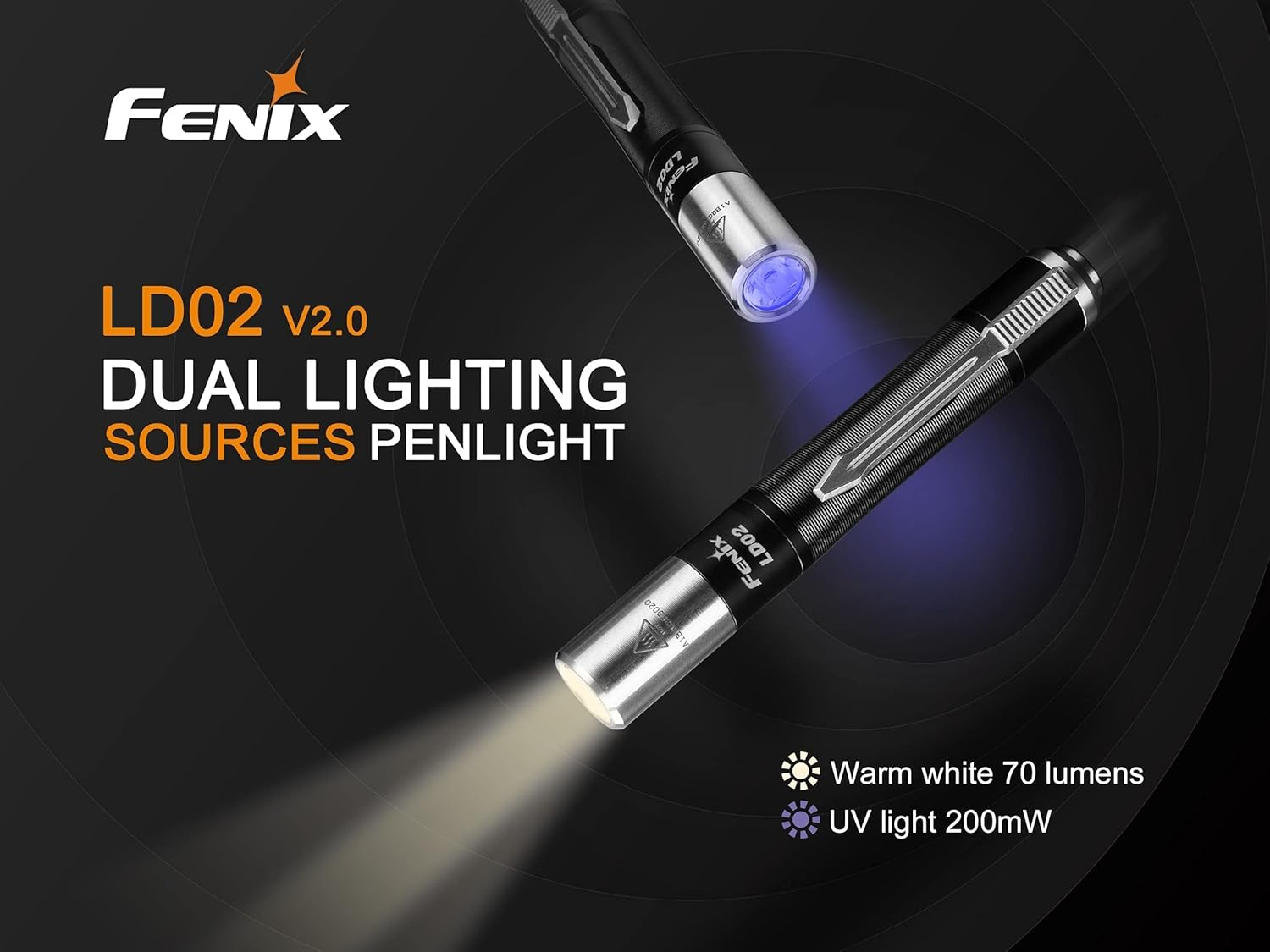 Fenix LD02 V2.0 LED Penlight Torch with Warm White and UV Light image number 4