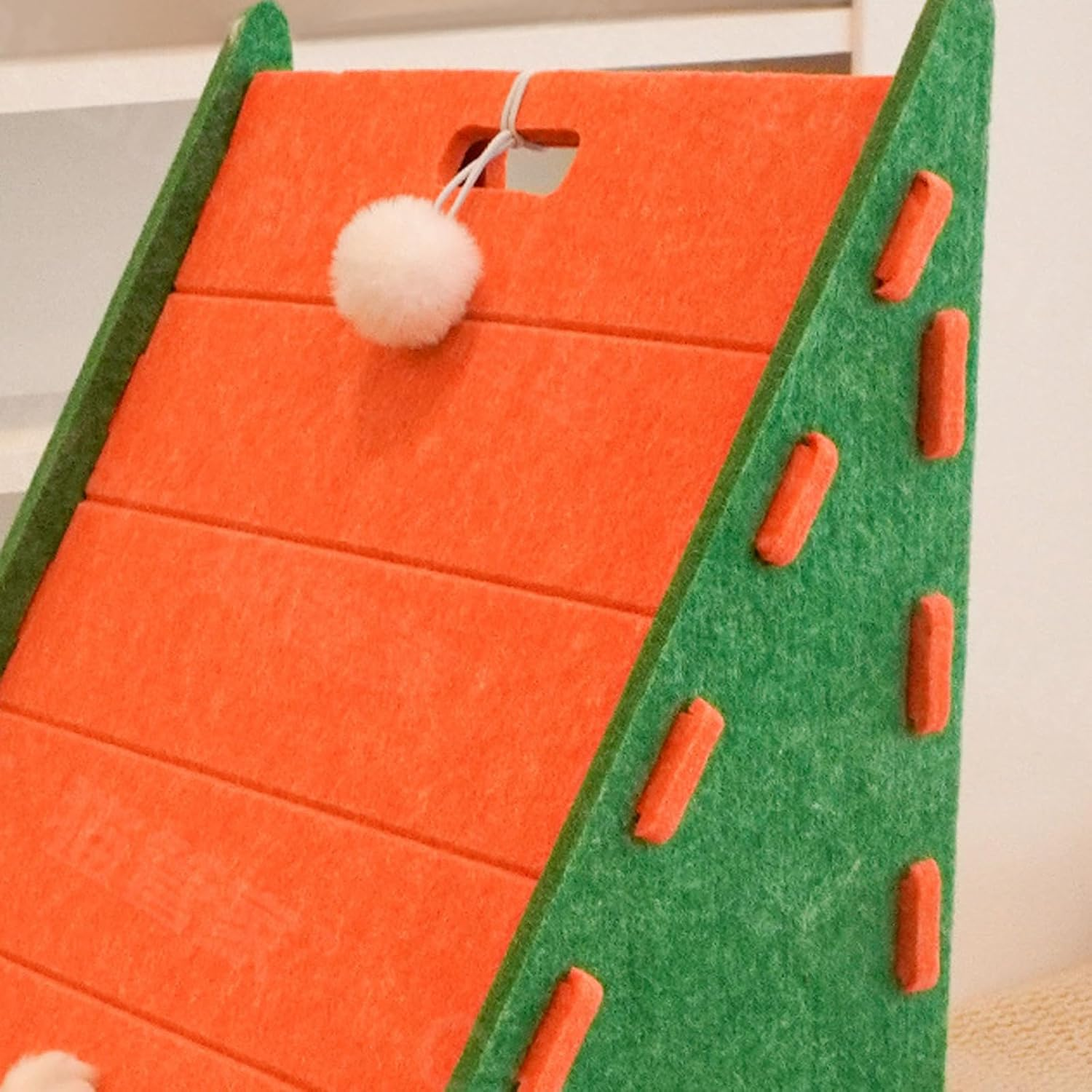 Mellowkin Cat Scratching Board Felt Vertical, Vertical Felt Cat Scratcher, Mellowkin Cat Scratcher, L Type Scratching Pads Durable Easy to Clean and No Mess (L Coffee Brown) image number 1