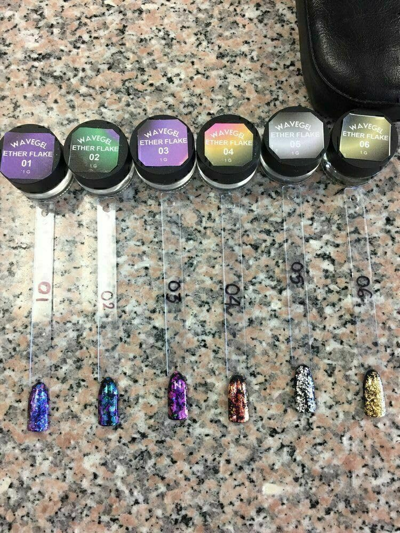Wave Gel - Nail Foil Art Glitter Holographic Ether Flake 04 (1G)