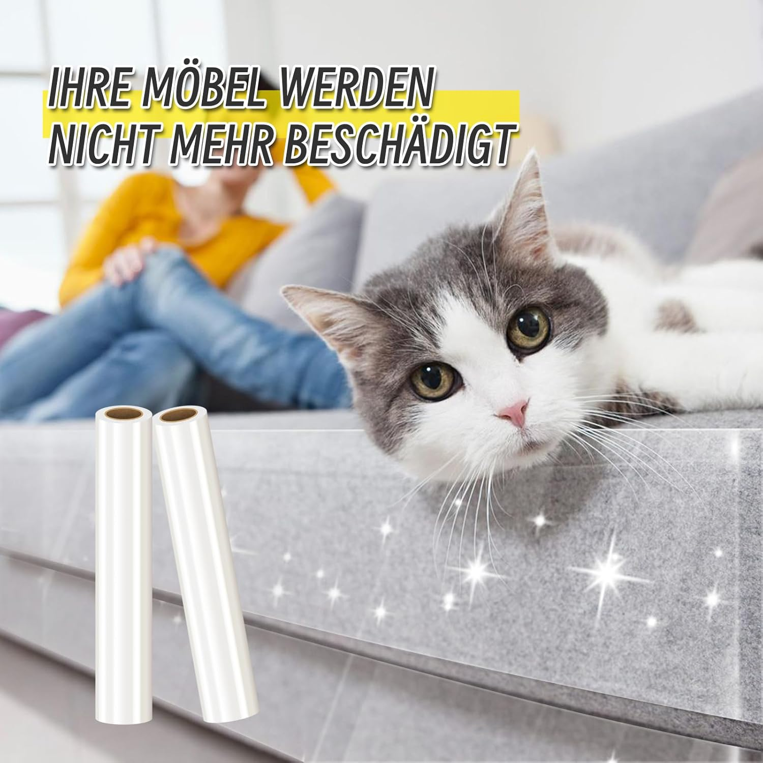 Scratch Protection Sofa Cat Tape (Trumpet) image number 2