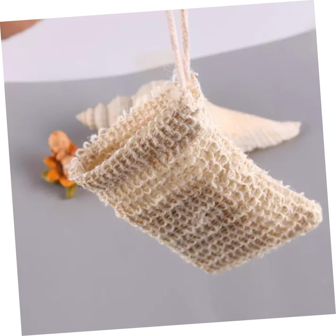 GLEAVI 5Pcs Soap Foaming Bags Natural Cotton Exfoliating Soap Pouches for Shower Bath Care Drawstring Design for Easy Hanging and Bubble Creation image number 1