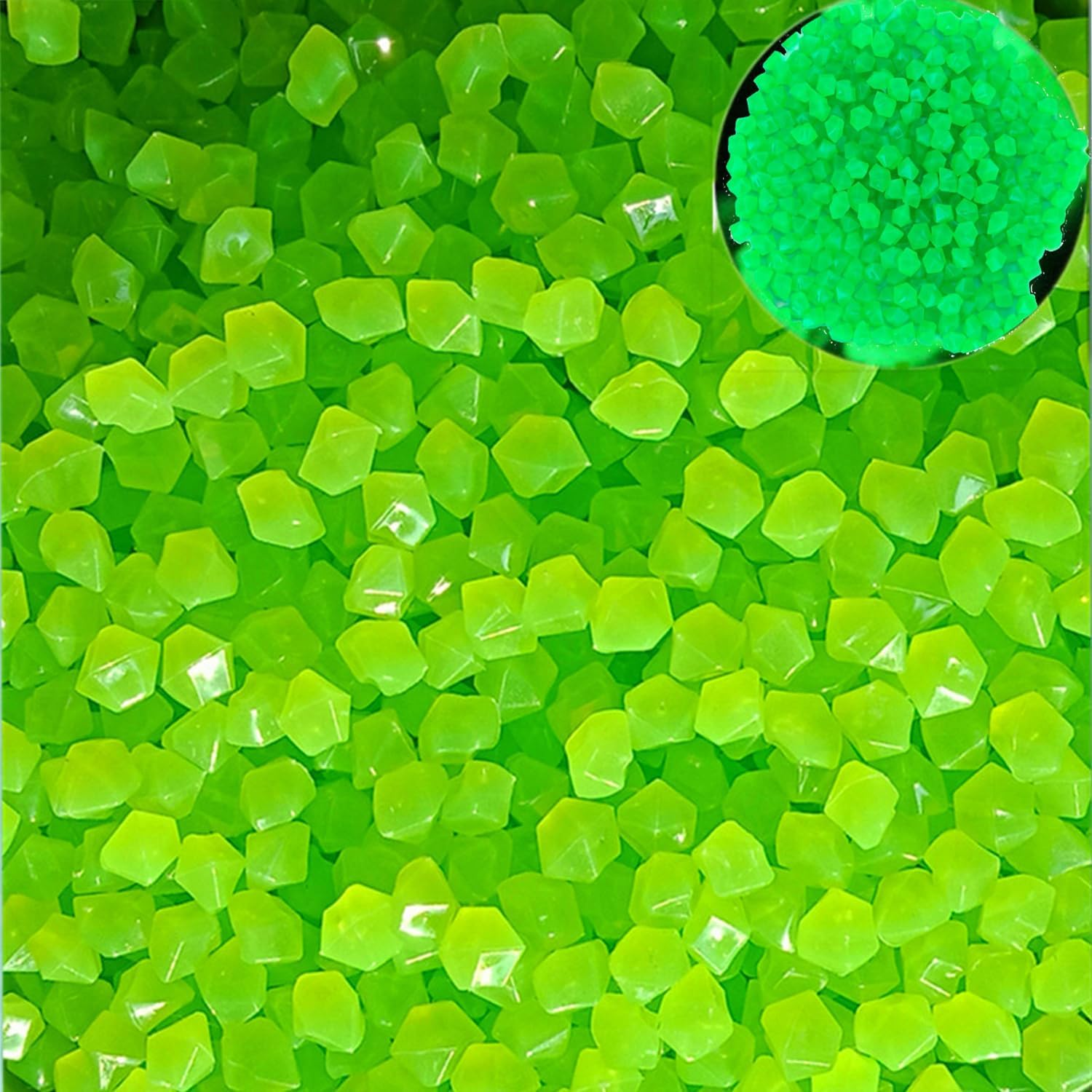 Glow in the Dark Rocks Outdoor Decorative Stones,300 Pcs Glow Pebbles Decoration in the Dark Luminous Stones,Resin Garden Decorative Stones Glow in the Dark Pebble Small Garden (White)