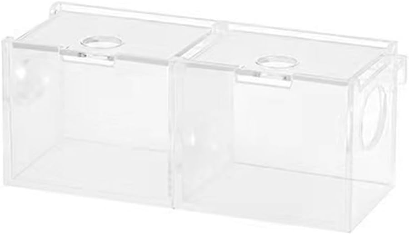 2 PCS Adjustable Fish Tank Filter Box with Built-In Mute Circulation, Oxygen-Increasing Three-In-One Purifier for Turtle Tanks, Aquarium Wall-Mounted Water Cleaner, Suitable for 12Mm Thick Walls