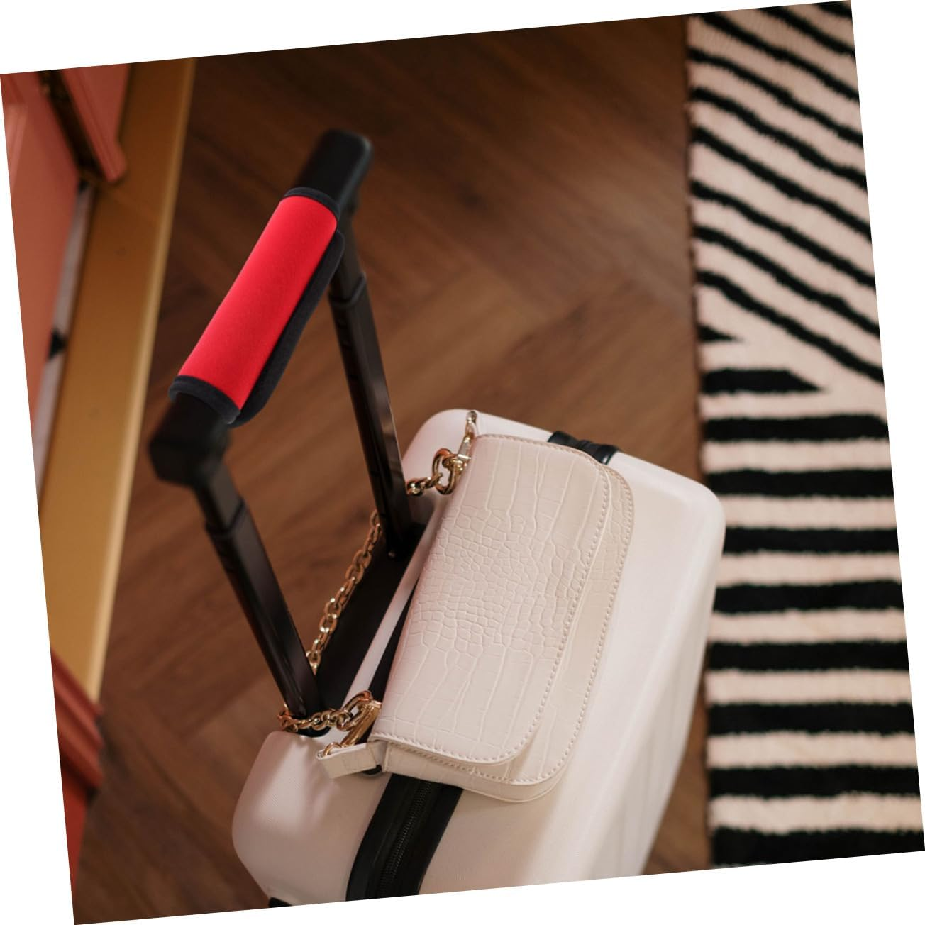 WESIEVYA 2Pcs Reusable Luggage Handle Wrap Covers Suitcase Handle Grips for Moving Bags image number 6