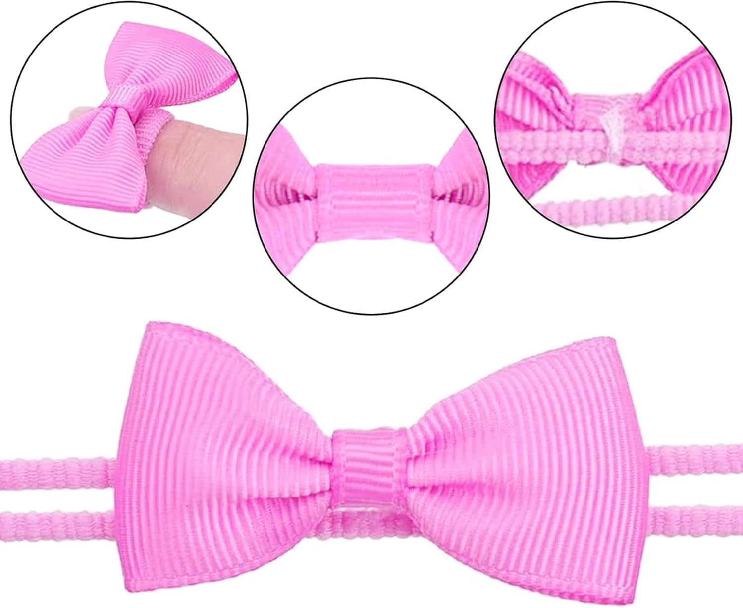 40PCS 2 Inch Baby Girl Hairbands Multicolor Bow Hairbands Small Bow Craft Elastic Ponytail Fixing Accessories Suitable for Girls Teenagers Children Babies Toddlers image number 1