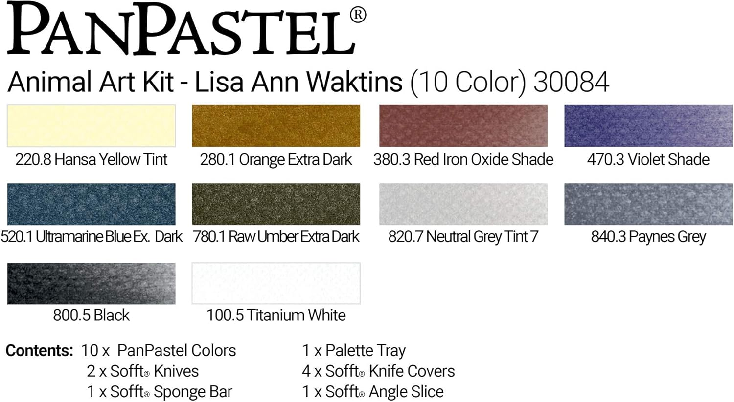 Panpastel 30084 10 Color Set- Animal Art Kit- Lisa Ann Watkins Pastels image number 3