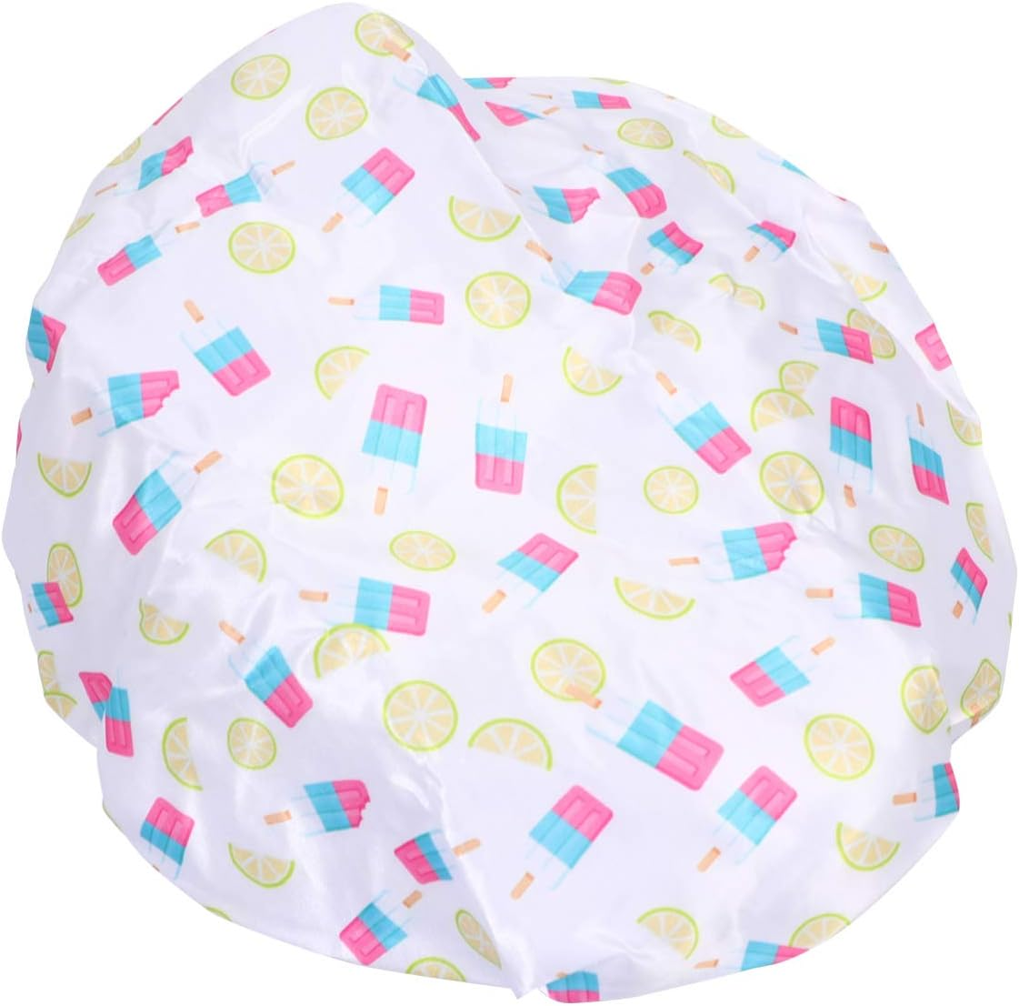 2Pcs Protective Cap Bathroom Accessories Hair Hair Cap Bathing Hat Shower Cap Double Layer Shower Cap Miss Waterproof Cap Waterproof Caps Printing Baking Oil