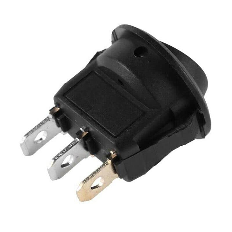 AIMALL 10X Blue LED Light 12V round Rocker Toggle Switch, 3 Pins On/Off SPST Design for Car, Boat, Truck, and Electronics Control, Easy Installation, 19Mm Hole image number 6