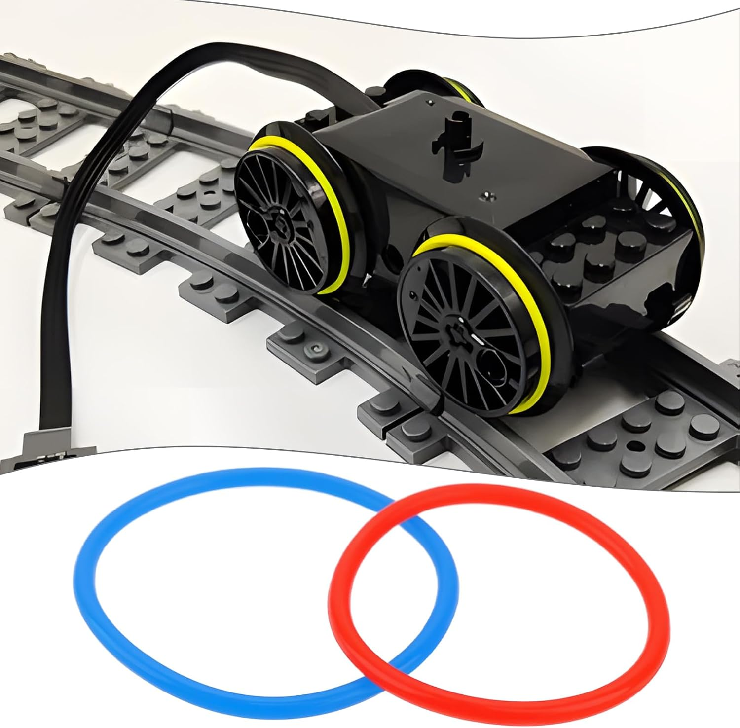 Be in Your Mind 20Pcs Clamping Building Blocks Kit Belt Rubber Band 2X2 3X3 4X4 5X5 Building Block Bricks Rubber Bands Compatible with  85543 85544 85545 85546 Sets image number 2