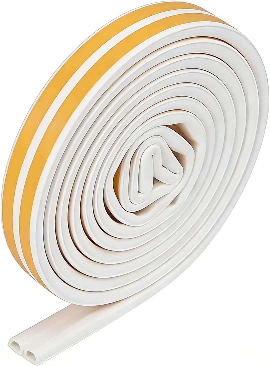 Weather Stripping Tape, Door & Window Seal Strip - 20Ft Self - Adhesive Rubber Foam Draught Excluder for Weatherproof Sealing, anti - Collision & Sound Insulation（White）