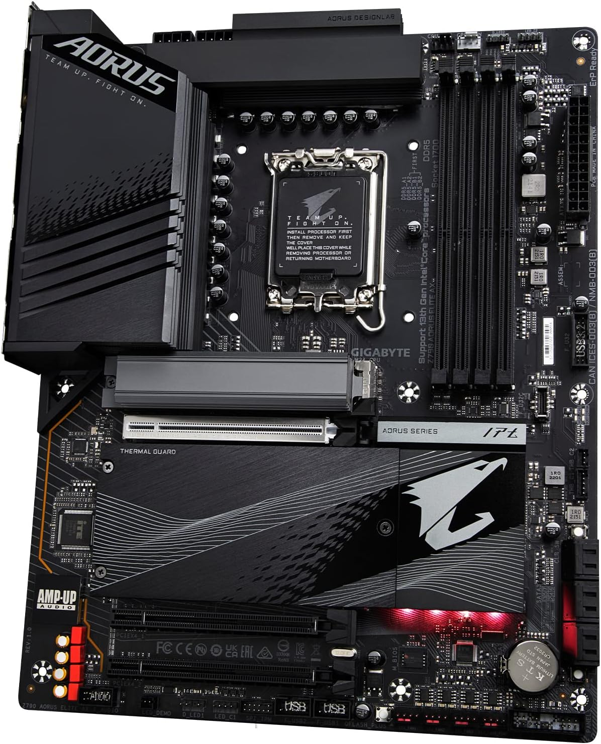 GIGABYTE Z790 AORUS Elite AX (LGA 1700/ Intel Z790/ ATX/ DDR5/ Quad M.2/ Pcie 5.0/ USB 3.2 Gen2X2 Type-C/Intel Wifi 6E/ 2.5Gbe Lan/Q-Flash Plus/Pcie Ez-Latch/Gaming Motherboard) image number 2