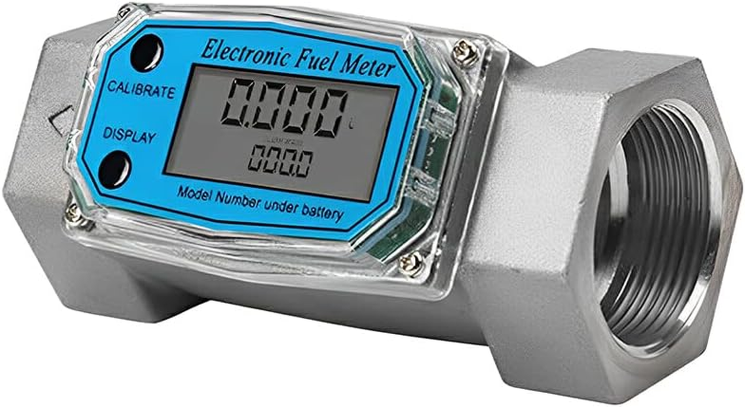 Electronic Turbines Flows Meter High Accuracy Measuring Flowmeter Gauge LCD PCB Flows Indicator Sensor Counter, 1.5Inch image number 2