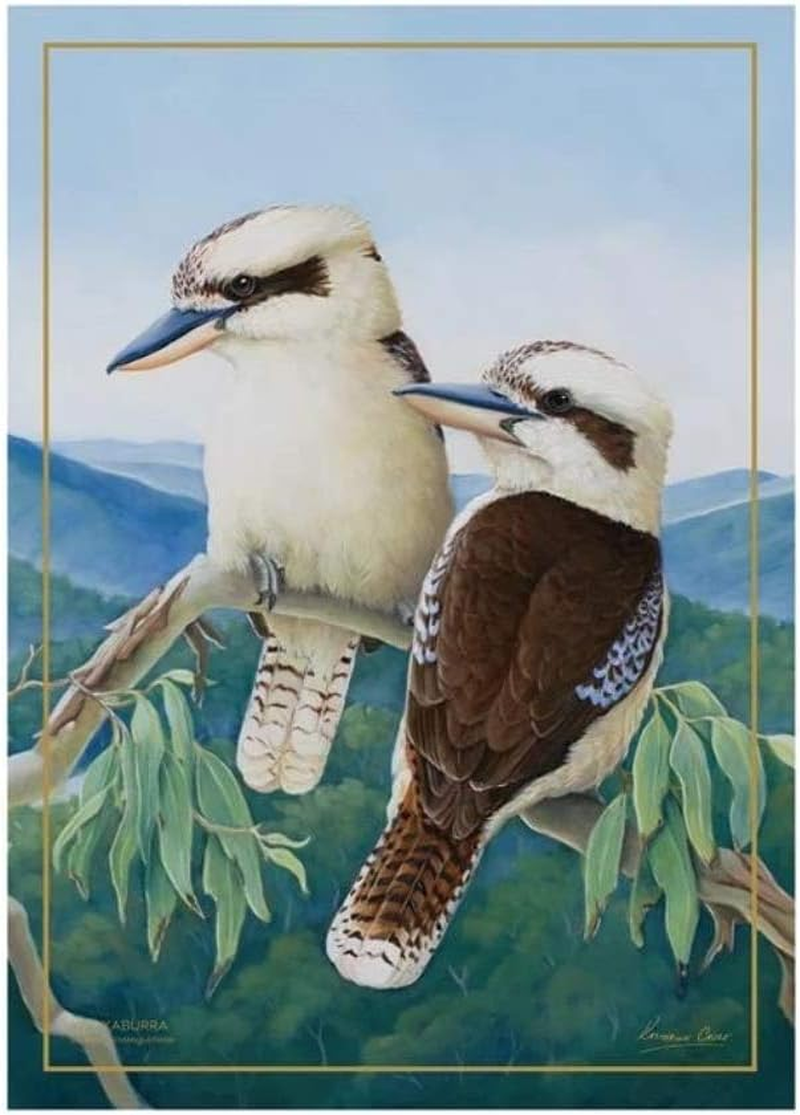 Maxwell & Williams Birds of Australia KC 10Yr Anniversary Tea Towel 50X70Cm Kookaburra