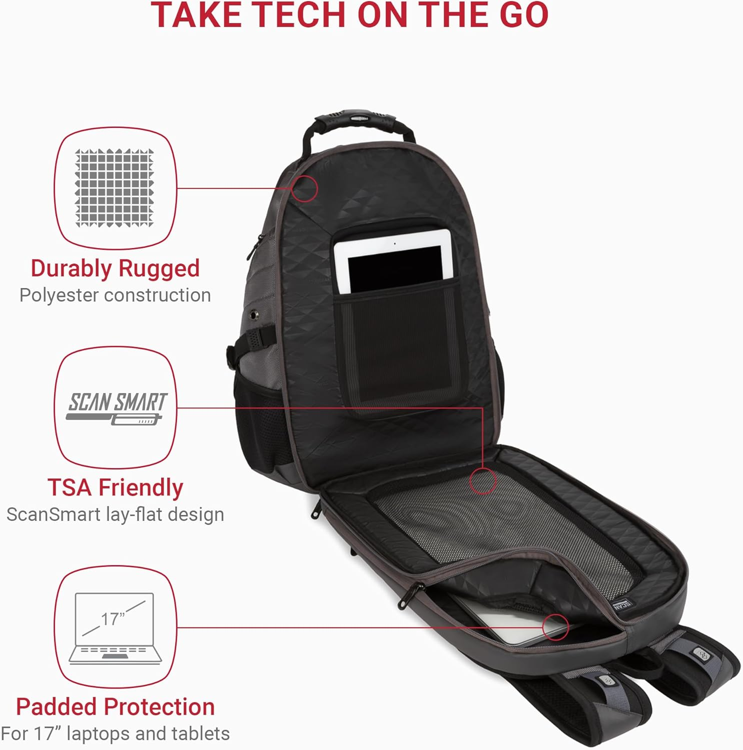 SWISSGEAR 1900 Scansmart Laptop Backpack ( image number 7