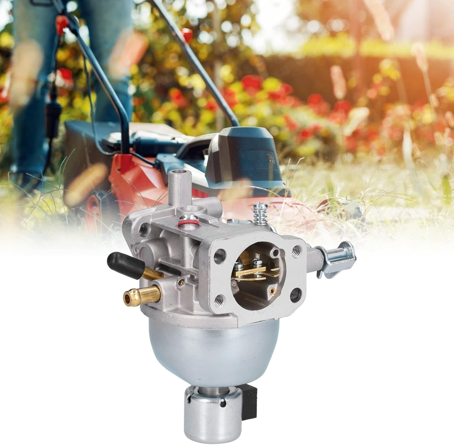 Carburetor, Carb Kit Engine Filter Set with Throttle Cable Replacement, Air Fuel Filter for Lawn Mower,Garden and Outdoor image number 1