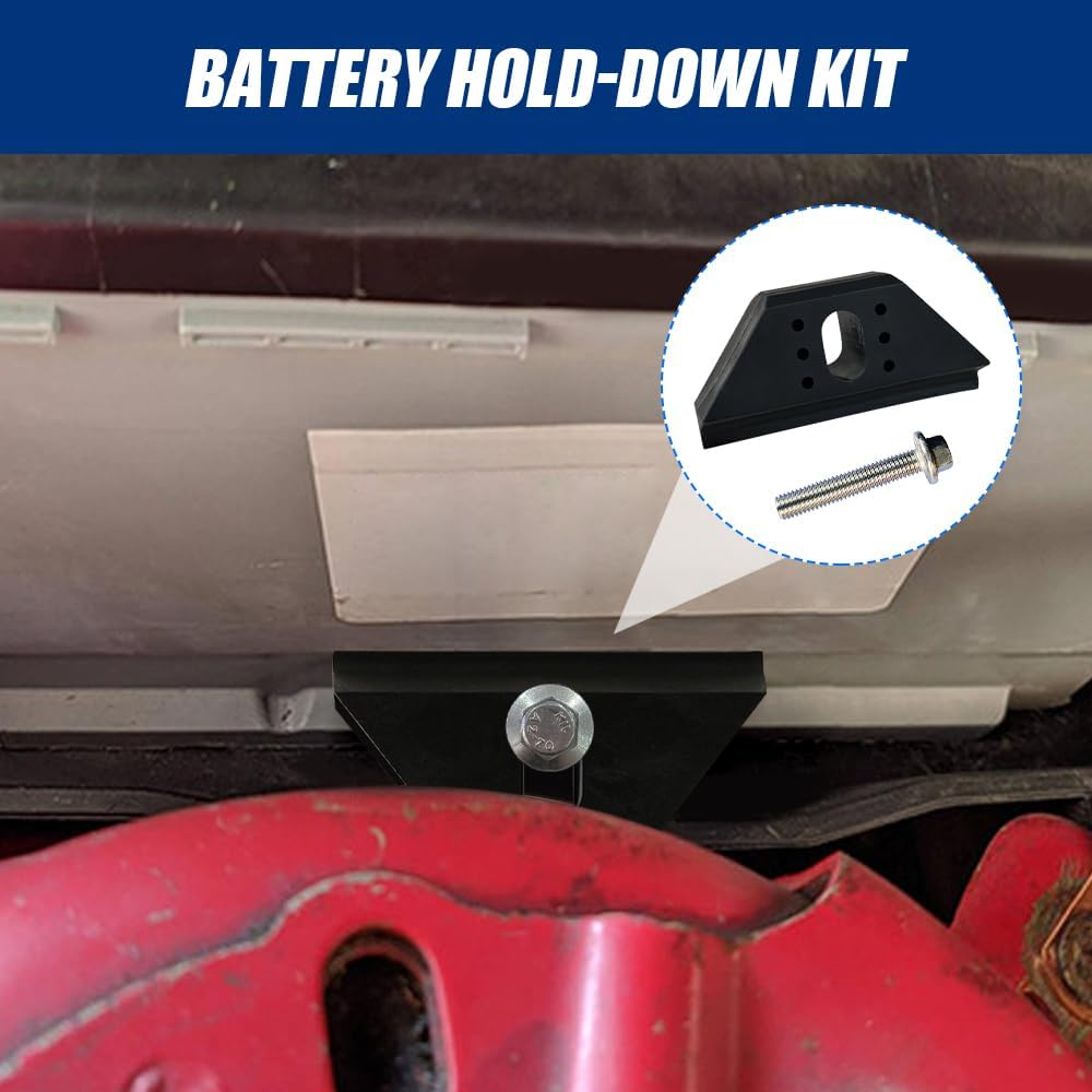 Lecctso Battery Hold Down, Battery Bracket, Battery Hold down Kit, Automotive Replacement Battery Trays with 304 Stainless Steel Bolt Kit Compatible with Chevy 1985-1995 for G10 Replaces#14005061 image number 3