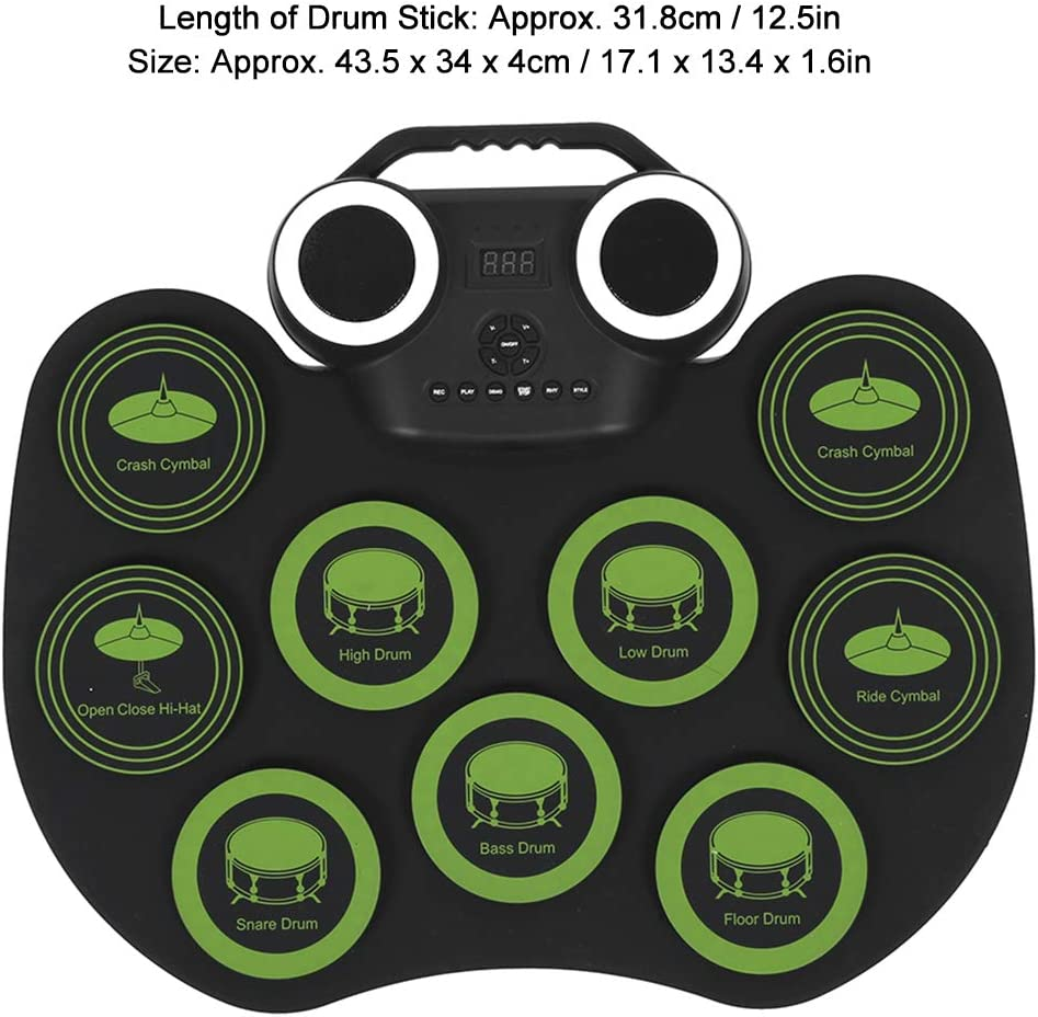Electronic Drum, Portable USB Electric Drum Set, Electronic Drum Kit with Speaker, Electronic Drum Musical Instrument image number 3