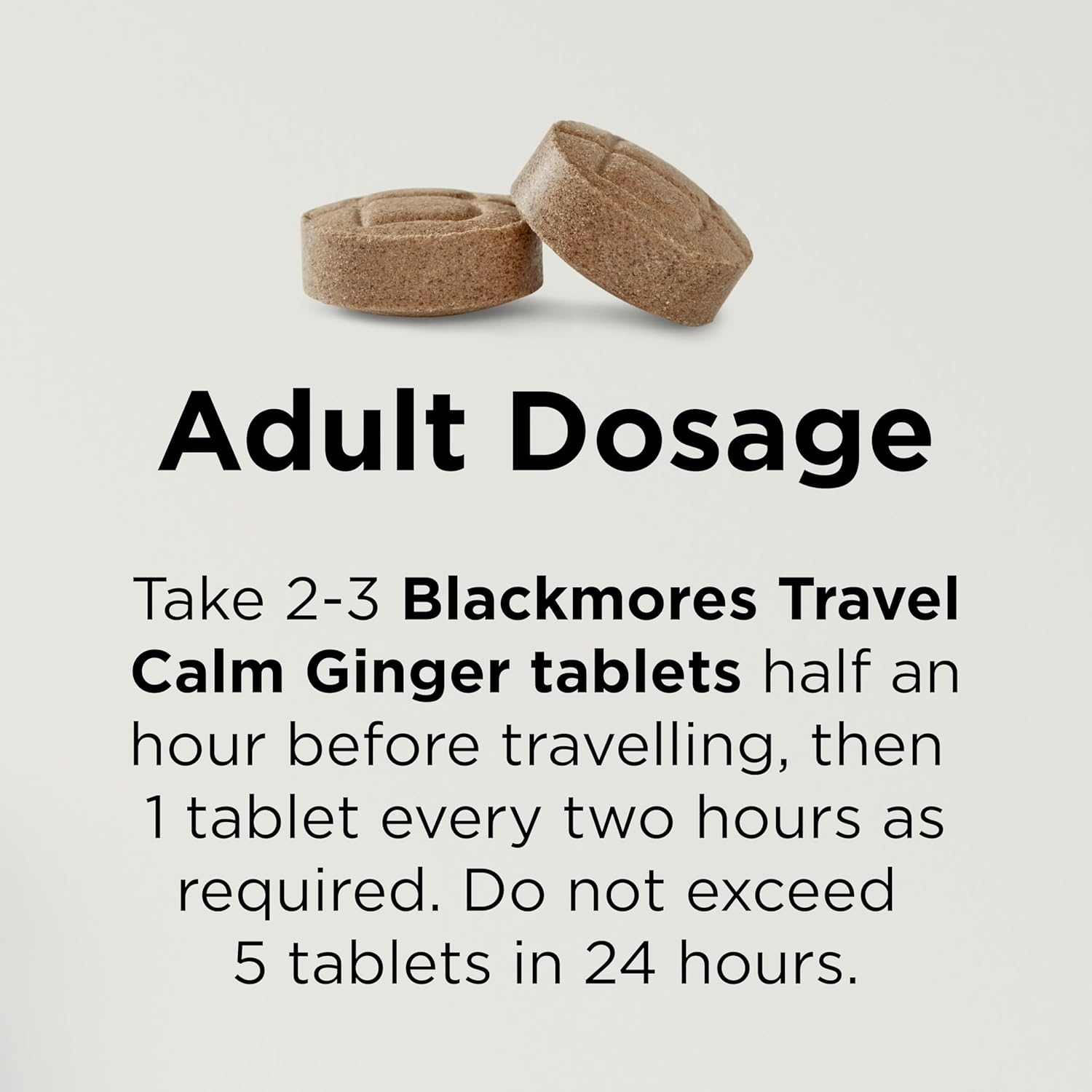 Blackmores Travel Calm Ginger|Relieves Symptoms of Travel & Sea Sickness| Non-Drowsy Formula|45 Tablets image number 6