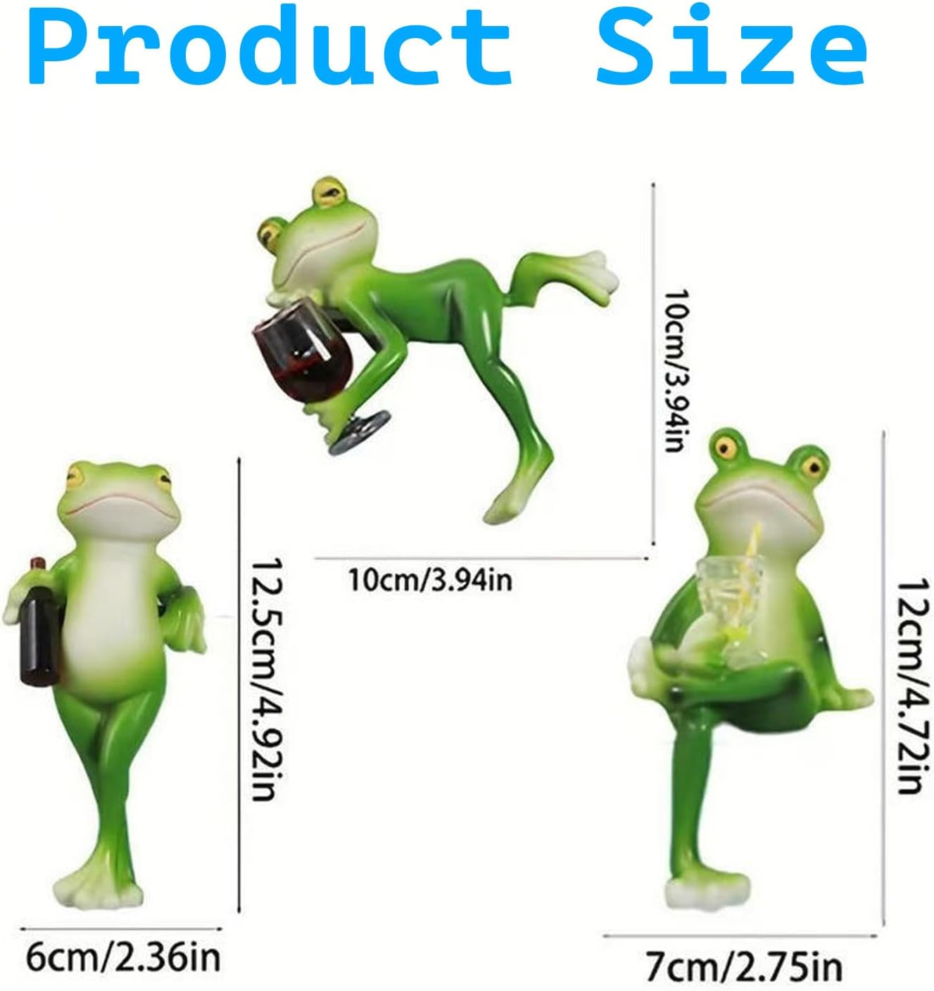 1 Pcs Resin Frog Garden Statue - Hand-Painted Cute Cartoon Frog Figurine for Outdoor Decor, Patio, Flower Pots & Lawn Ornaments ([C] Sit)
