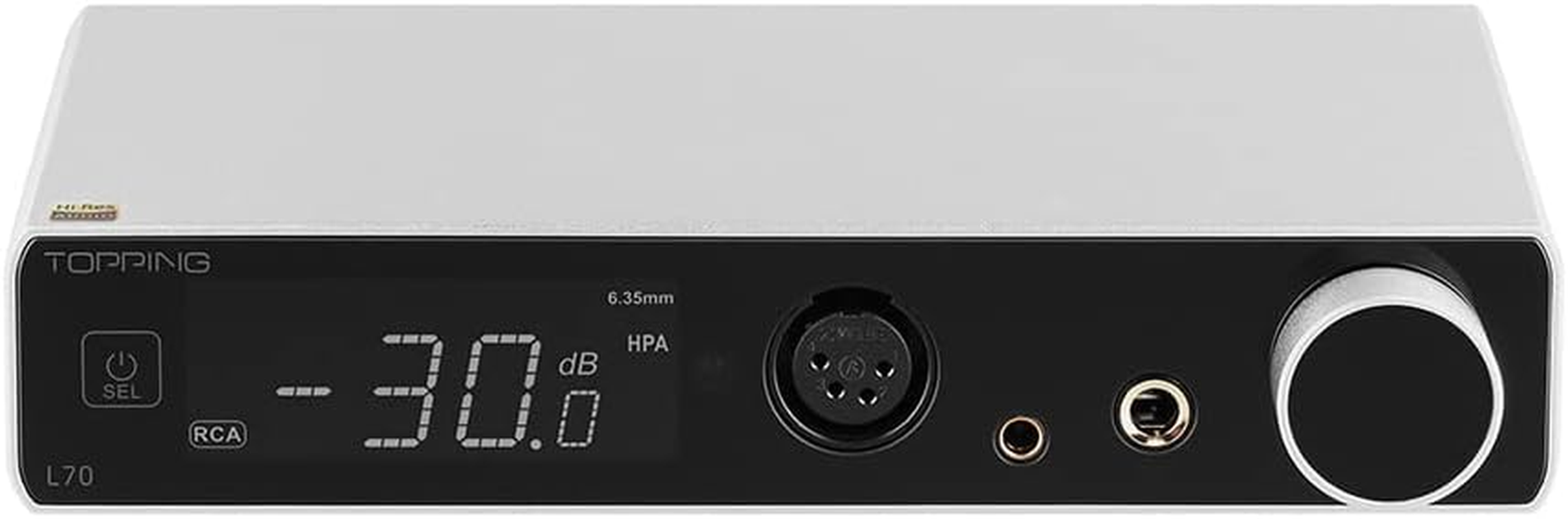 Topping L70 Full Balanced NFCA Headphone Amplifier, Preamp 7500Mw X 2 Hifi Headphone Amp, XLR/TRS/RCA Input 4-Pin Xlr/4.4Mm/6.35Mm/Rca/Xlr Output Home Audio Preamplifier (Black)