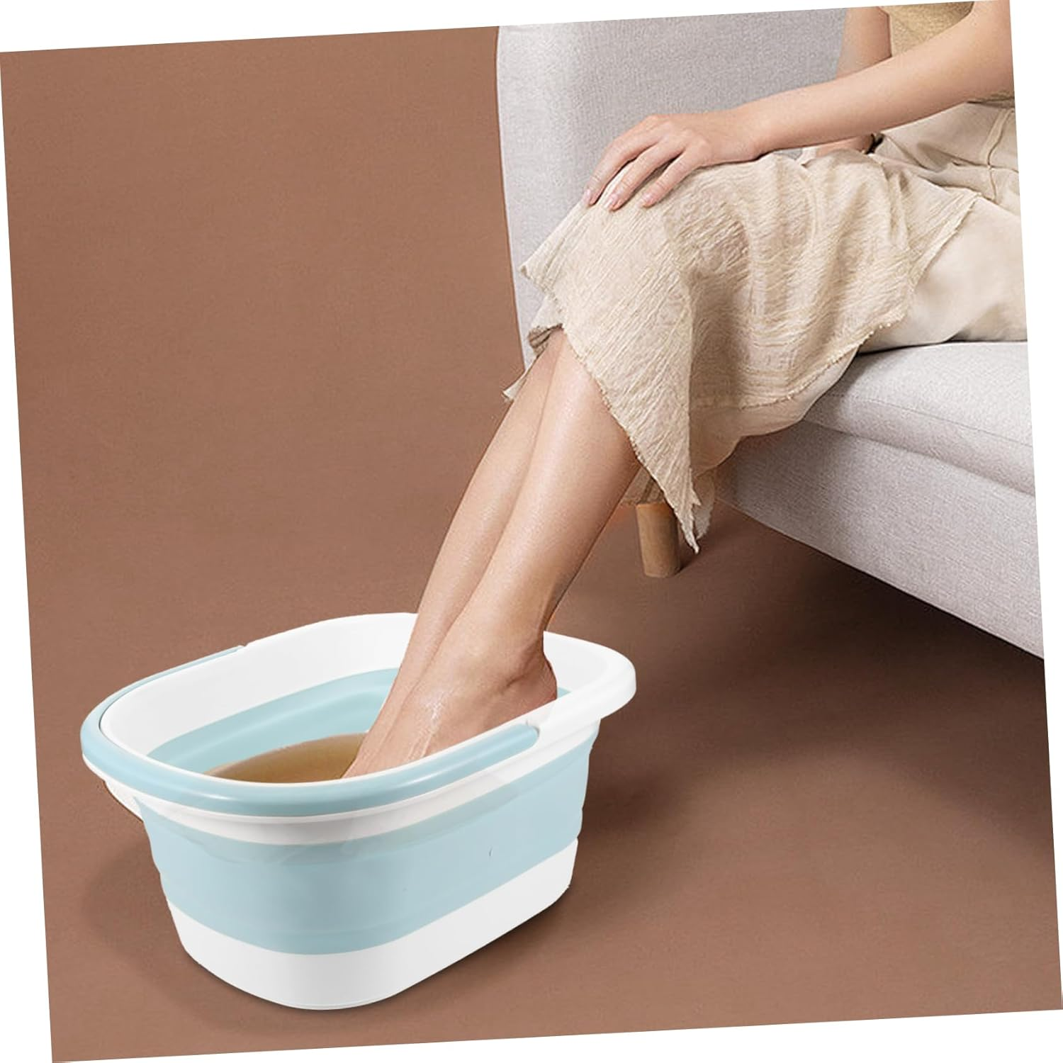 WOFASHPURET Foot Soaking Bath Basin Multi-Use Acupuncture Points Massage Bath Bucket for Household Massage Wash image number 1