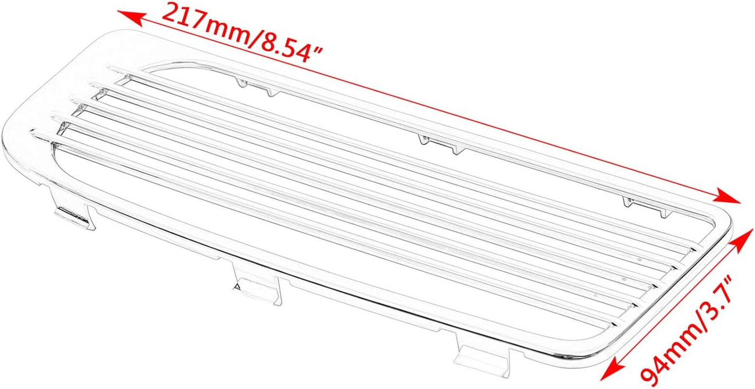 Pair Motorcycle Accessory: Chrome Radiator Grills & Screens for Harley Davidson Twin Cooled 2014-2019 image number 1