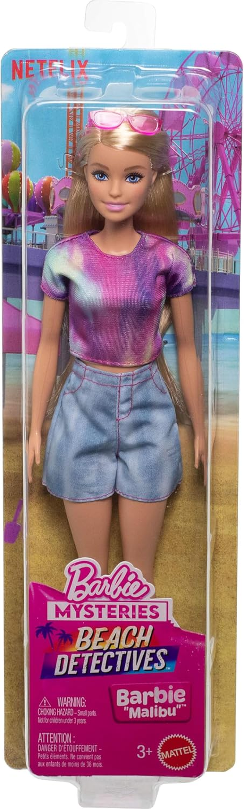 Barbie Mysteries: Beach Detectives Barbie &ldquo;Malibu&rdquo; Fashion Doll Wearing Removable Signature Outfit with Accessories, Including Sunglasses image number 5