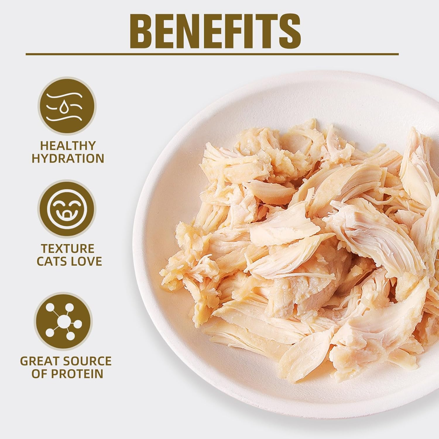 Cat Food Topper for Picky Eaters & Healthy Soft Cat Treat (Chicken), Wet Food with Gravy, High Protein & Limited Ingredient image number 4