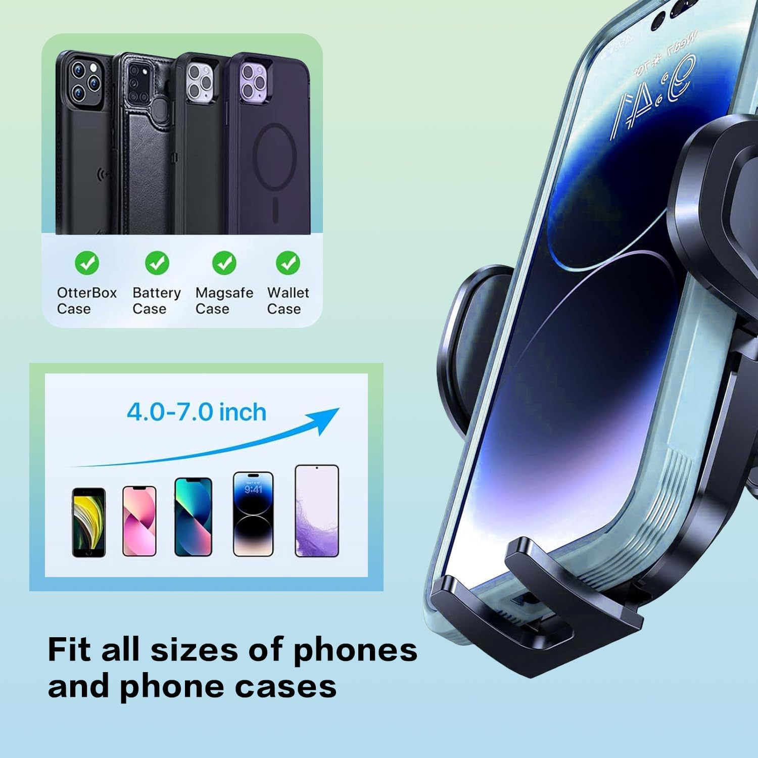 Automatic Lock Car Phone Holder &ndash; 360&deg; Rotating Adjustable Dashboard Mount for Navigation and Hands-Free Driving image number 5