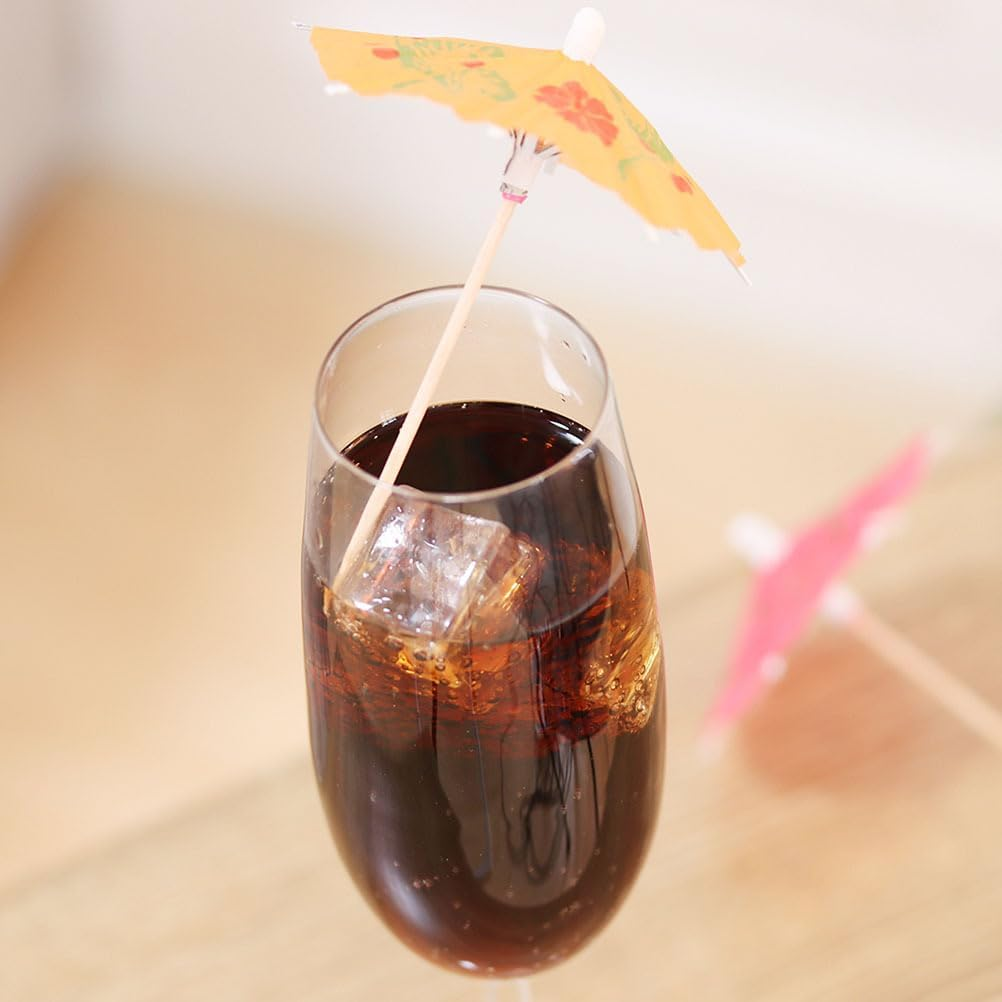 Alipis Cocktail Small Umbrella Picks 288Pcs Parasol Drink Umbrellas for Parties Desserts Cupcake Toppers Summer Hawaiian Luau Decorations