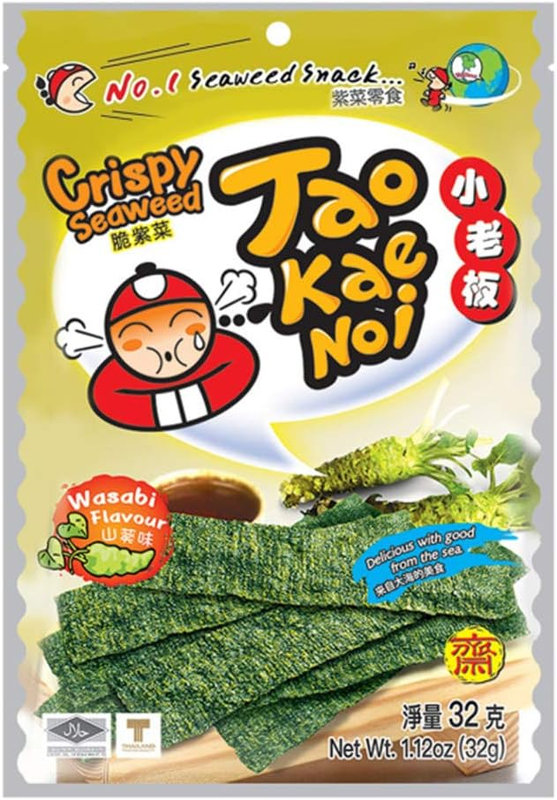 Tao Kae Noi Seafood Flavour Crispy Seaweed Snack, 32 G