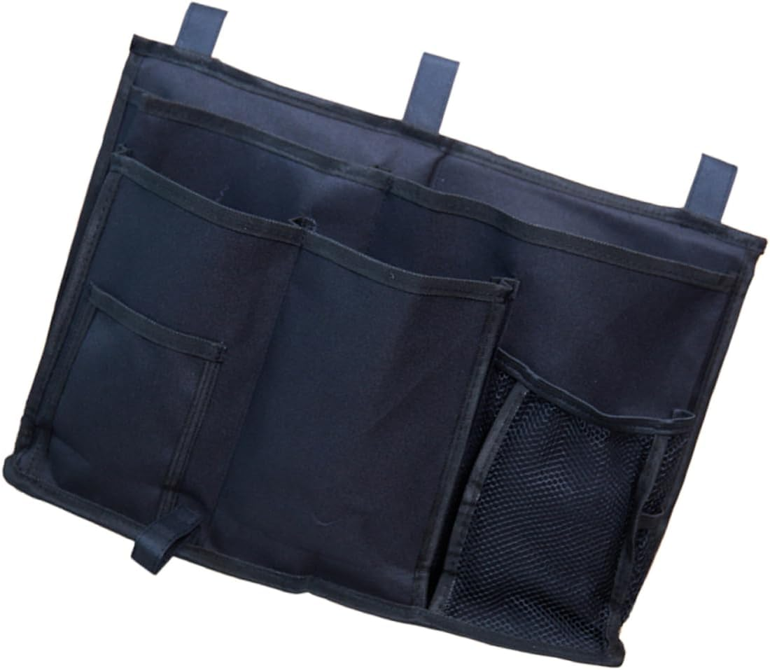 Garneck Oxford Fabric Multi-Functional Bedside Storage Hanging Pouch Book Organizer for Dormitory Camping and Everyday Use for Bedside Use and Items Storage