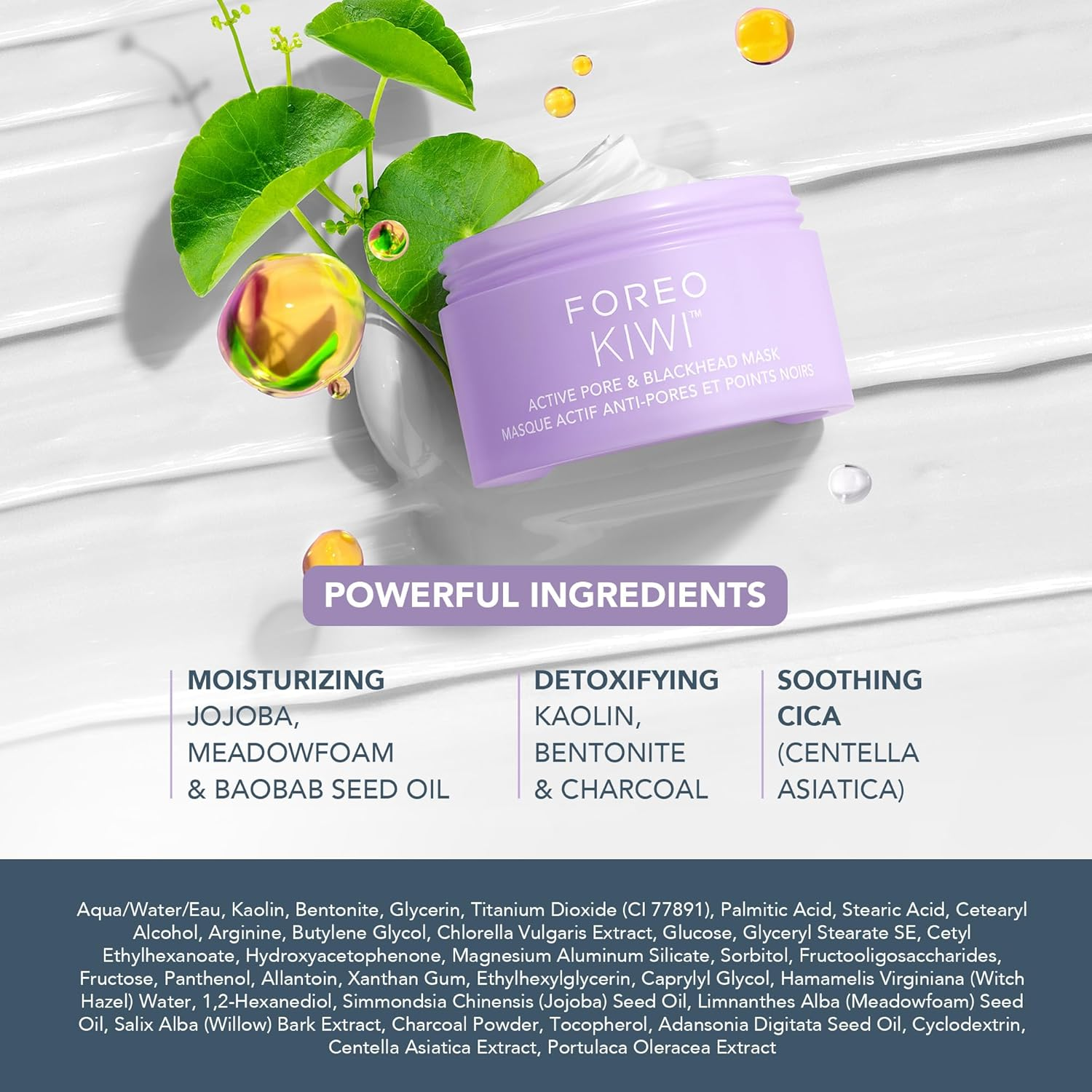 FOREO Smooth & Resurface KIWI Derma Microdermabrasion Machine - Black Head Remover for Face + KIWI Active Pore & Blackhead Mask, 100G - Blackhead Extractor - No Pore Strips Suction Blackhead Remover image number 6