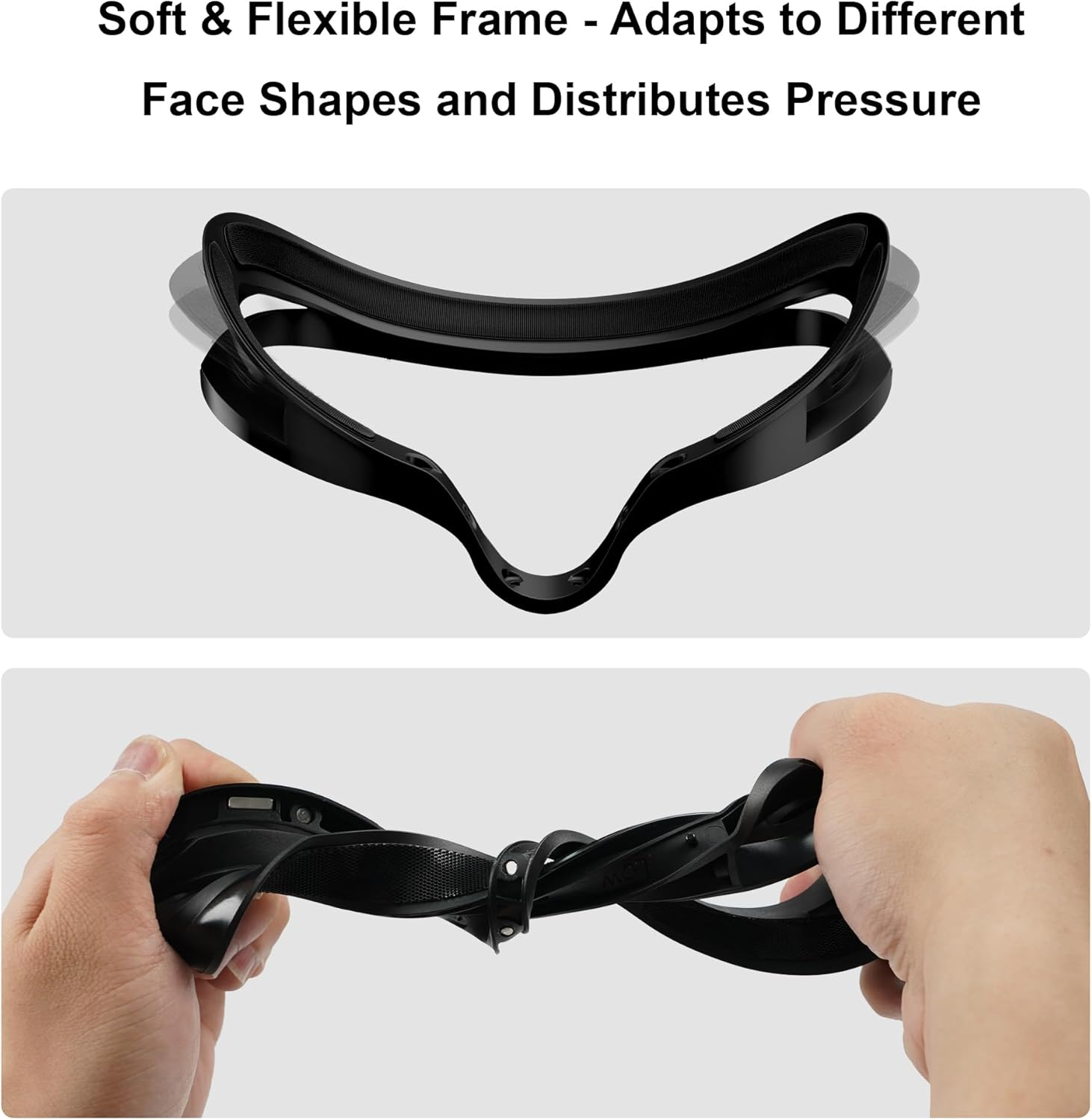 Globular Cluster F3 V3 Magnetic Facial Interface for Quest 3, Flexible and Adaptive Frame with Multi-Material Pads, Not Compatible with Quest 3S or Official Charging Dock