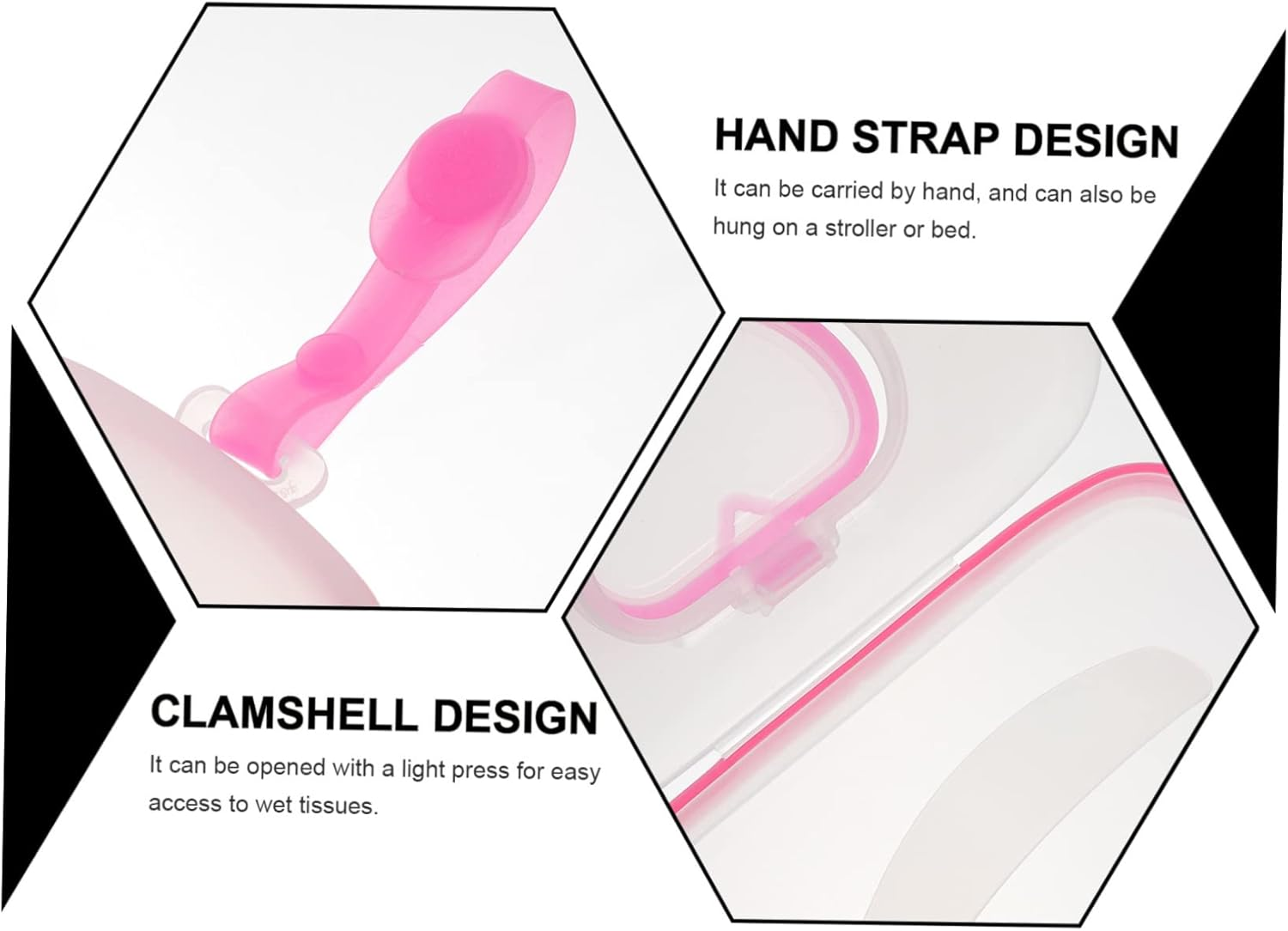 Toyvian 1Pc Baby Outdoor Portable Wet Tissue Case Crib Button Dispenser Box image number 2