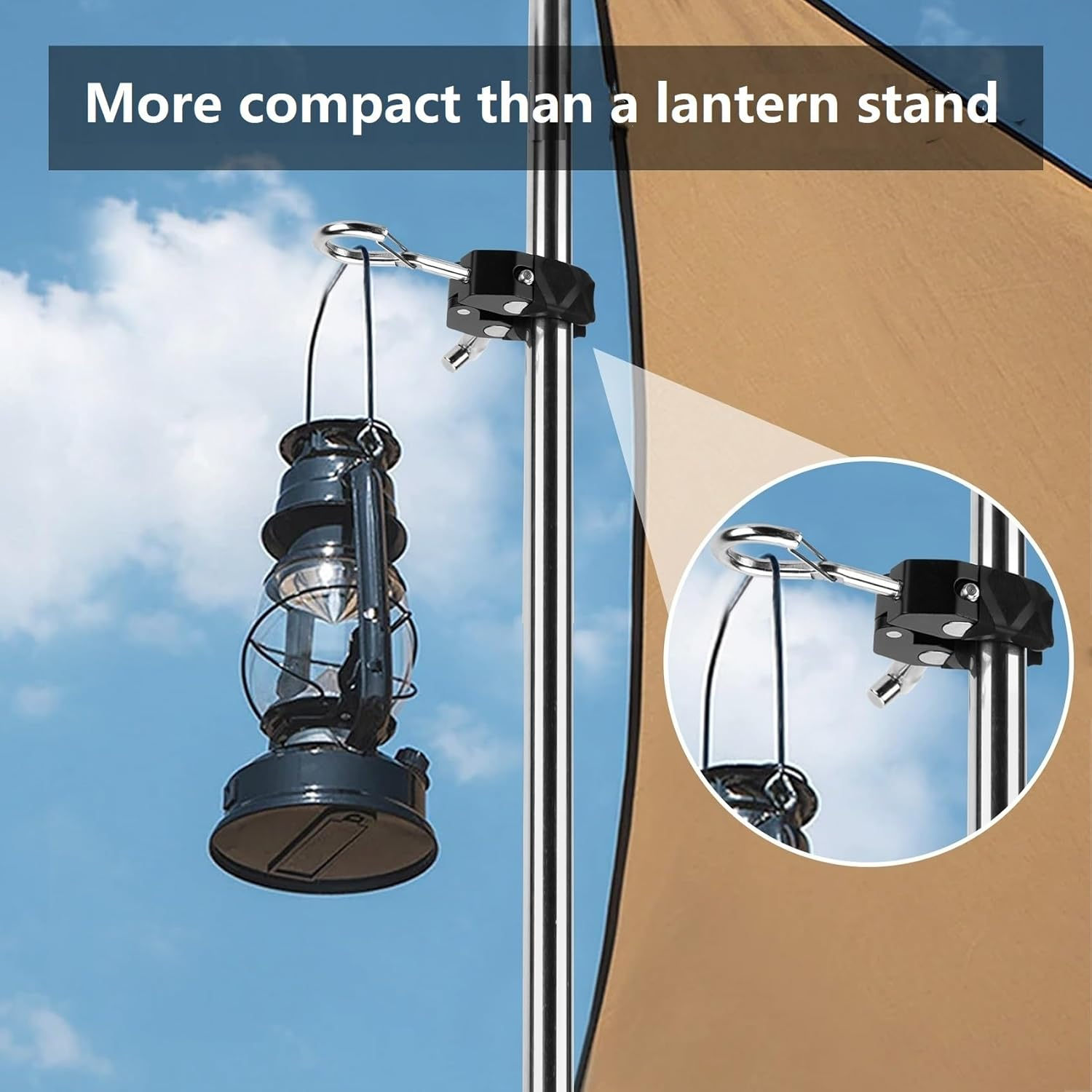 KOMCLUB Tarp Clips Car Roof Joint for Tarp Attachment,Easy Installation, Compact, Durable, Doubles as Lantern Hanger (1) image number 6