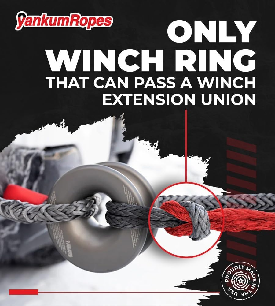 Yankum Ropes Snatch Block Ring, Made in the USA Snatch Block Pulley, Winch Pulley,Winch Snatch Block, off Road Towing Winch Snatch Blocks, ATV Snatch Block, Recovery Snatch Block, Winch Pulley image number 4