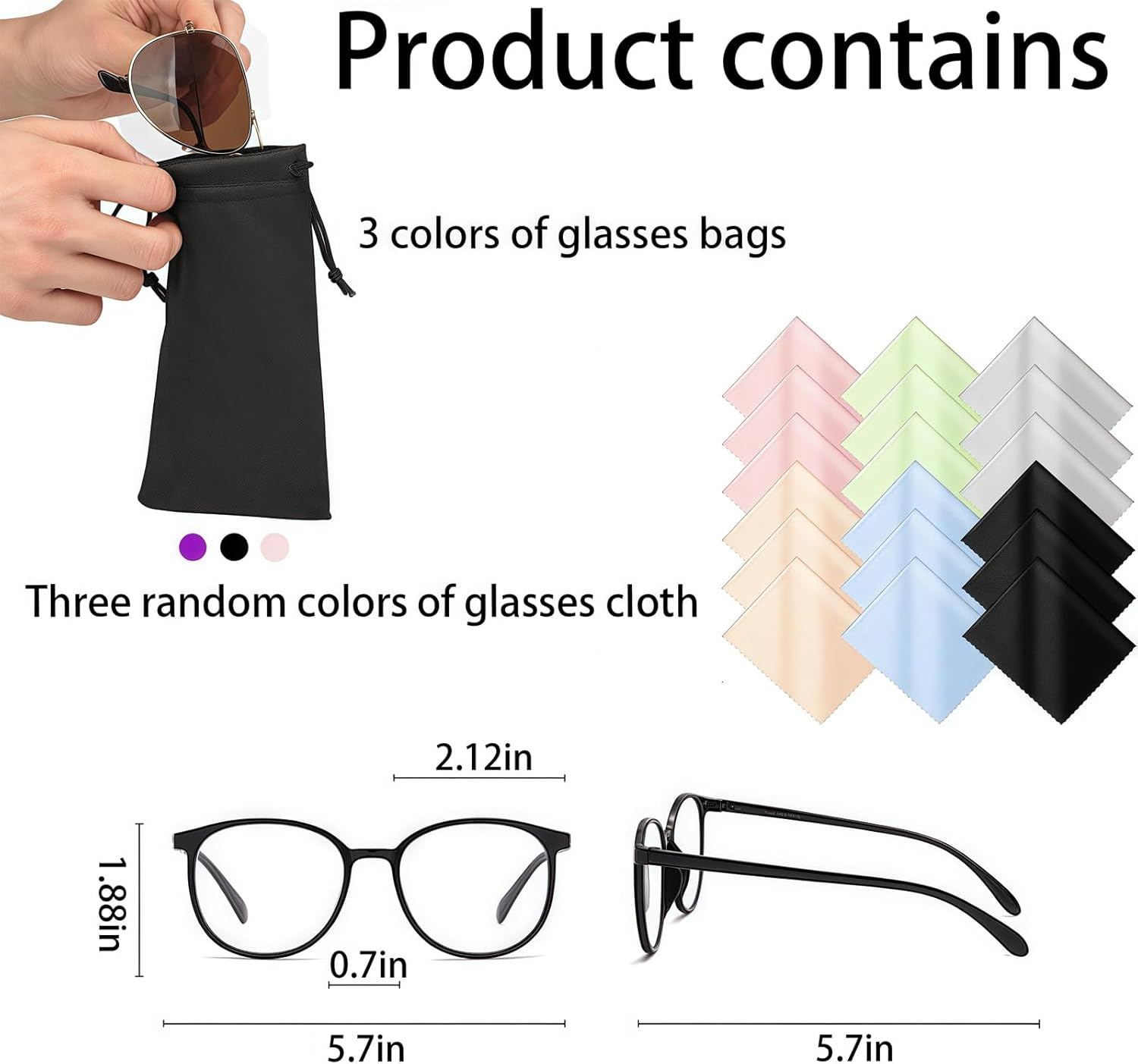 AEEGO Reading Glasses, Eyeglasses, Lightweight Computer Reader to Prevent Eye Fatigue for Men/Women, Computer Eye Glasses Lightweight Readers with Spring Hinges image number 2