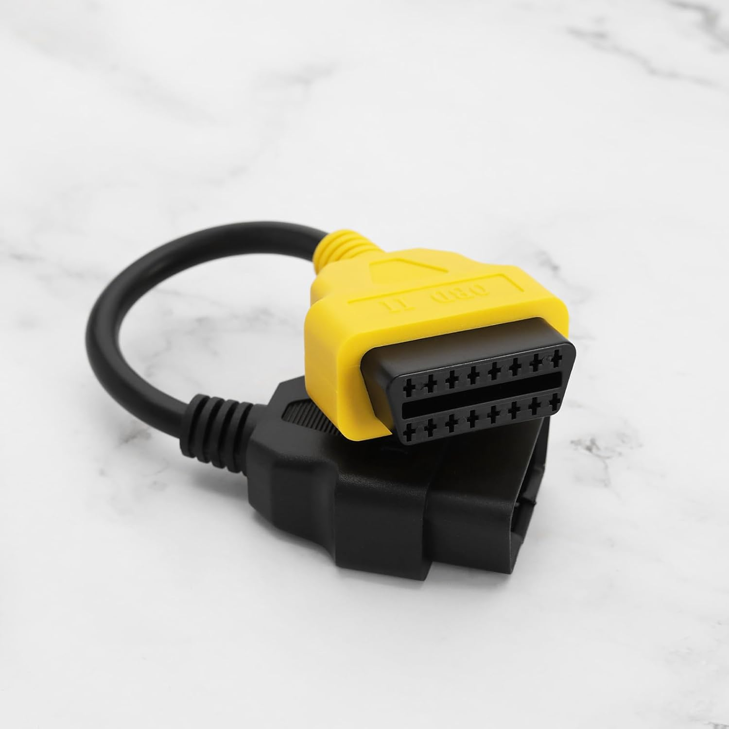 16 Pin to 16 Pin OBD2 Diagnostic Scanner Adapter Cable ECU Scanning Diagnostic Cable Lead Compatible with Fiat Scanning Diagnostic Tool Yellow and Black image number 6