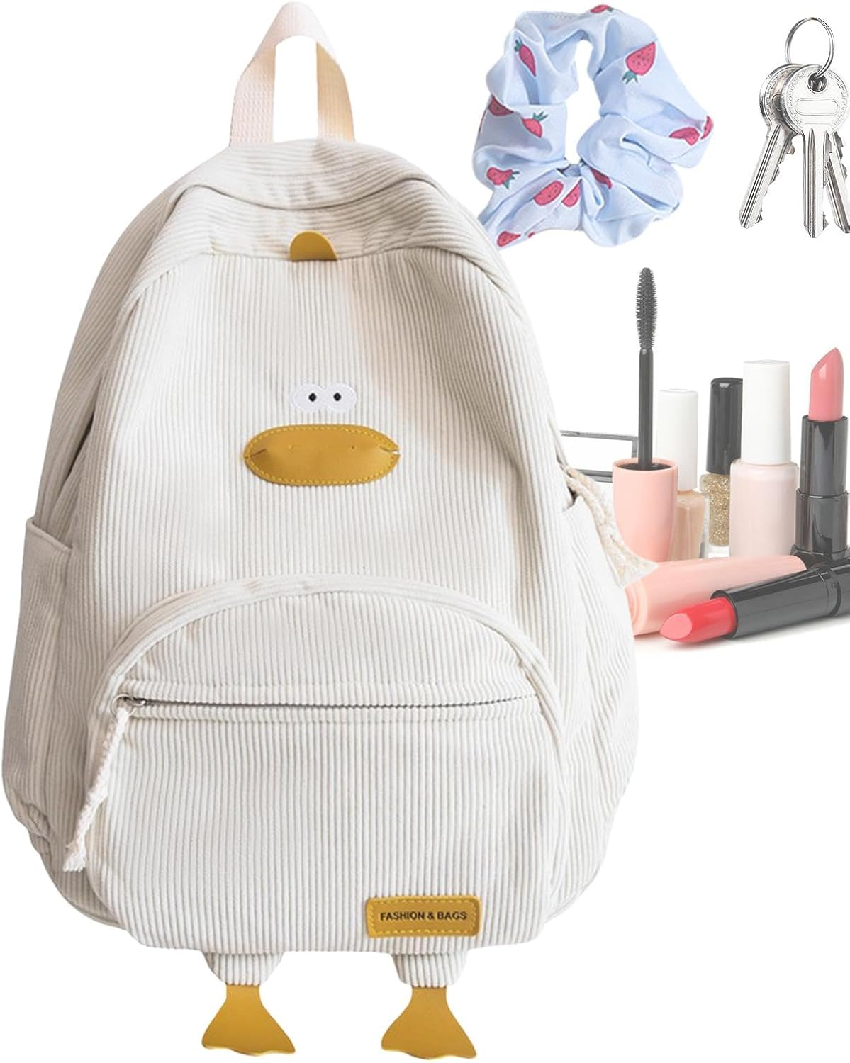 Animal Backpack - Funny Soft Duck Shape Bookbag | Backpack for Kids | Duck Bag with Adjustable Shoulder Straps | Kids School Bag with Large Capacity Multiple & Pockets for Cell Phone Laptop Books